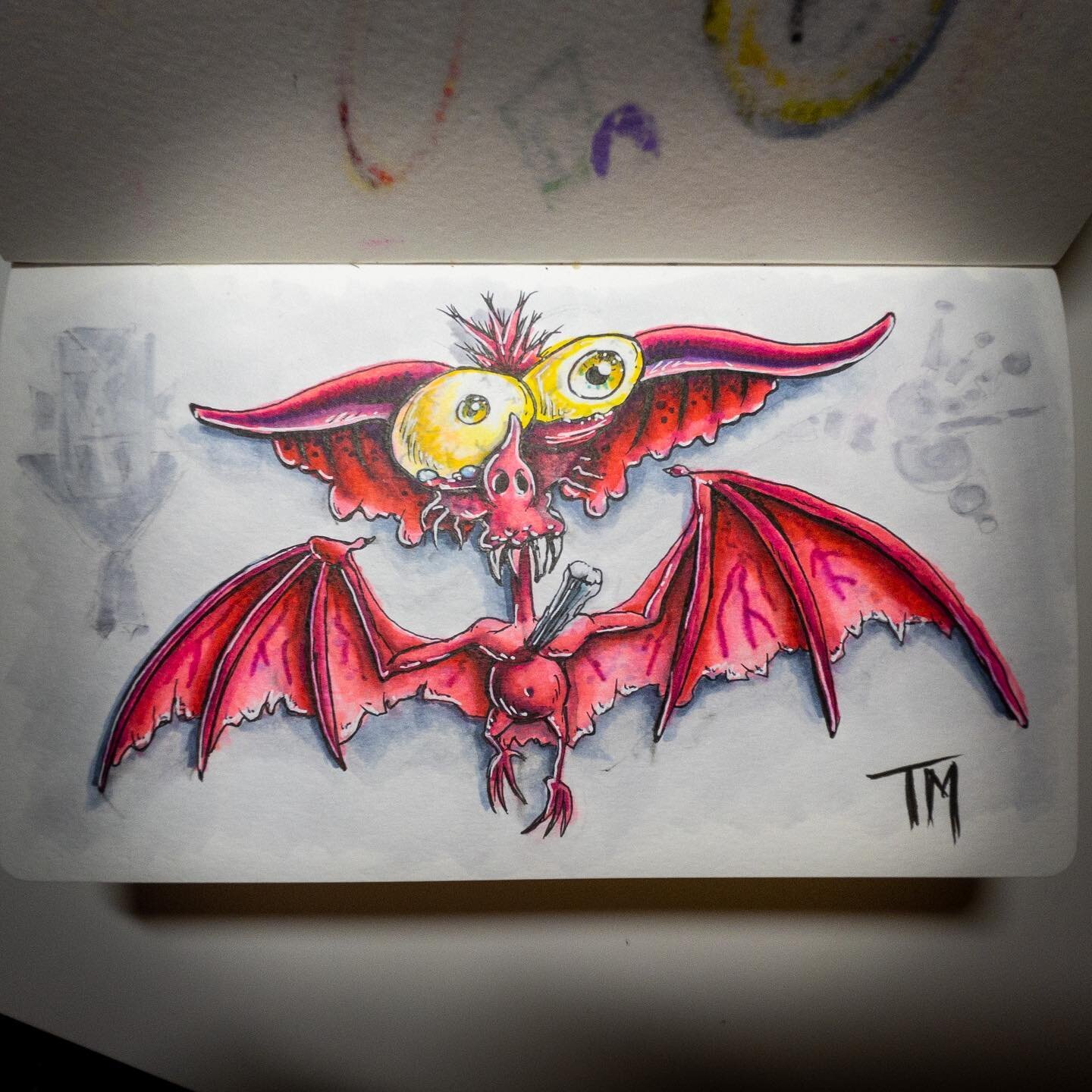 Vampire Bat!  #vampire #bat #drawing #toon #marker