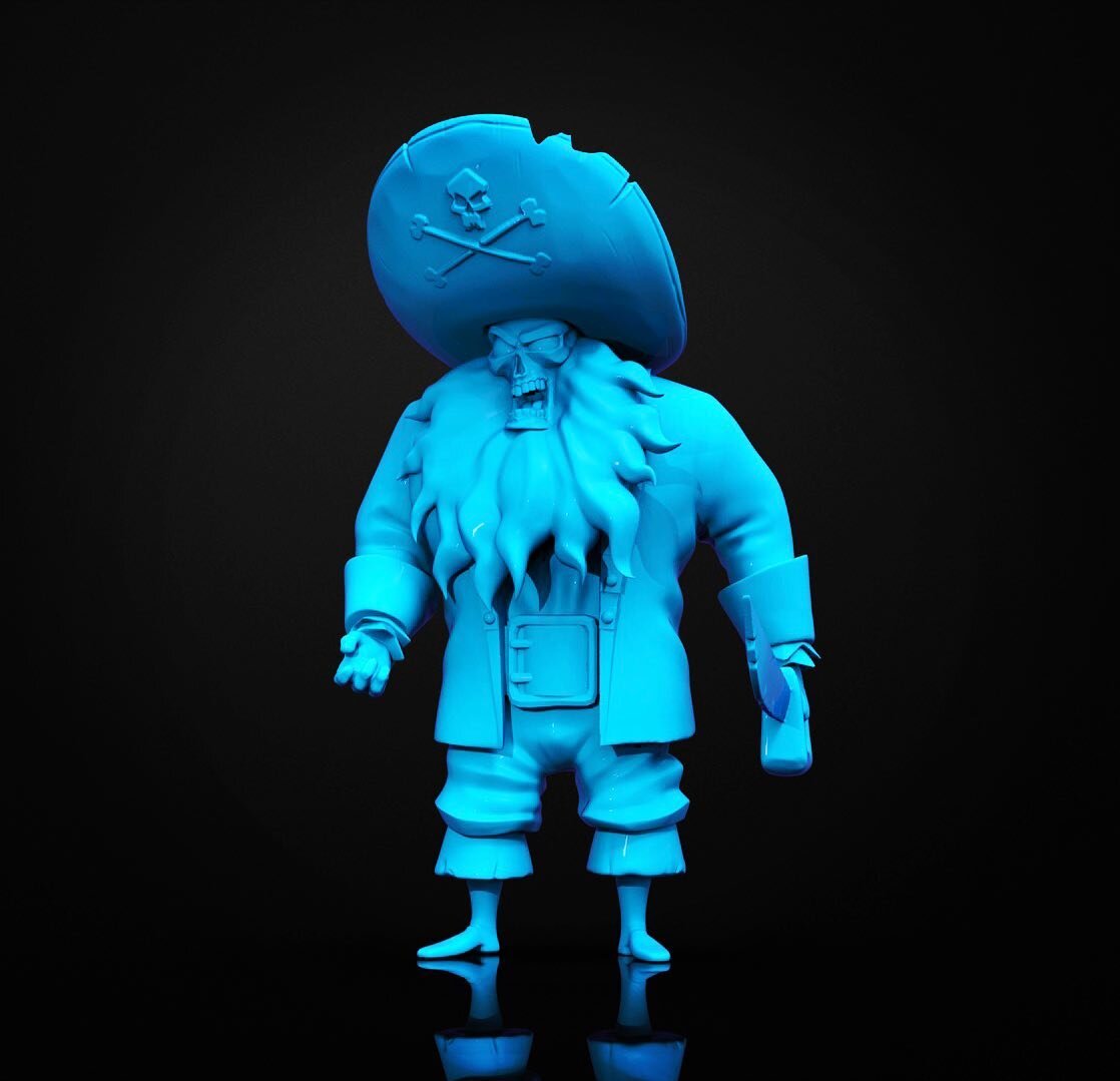 A render of the Demon Pirate LeChuck Figurine. Tomorrow I will post the printed painted figurine ready for the show.

LOOK BEHIND YOU, A THREE HEADED MONKEY! 
Come check it out this month if you are in Brisbane.

#monkeyisland #lechuck #model #3d #pi