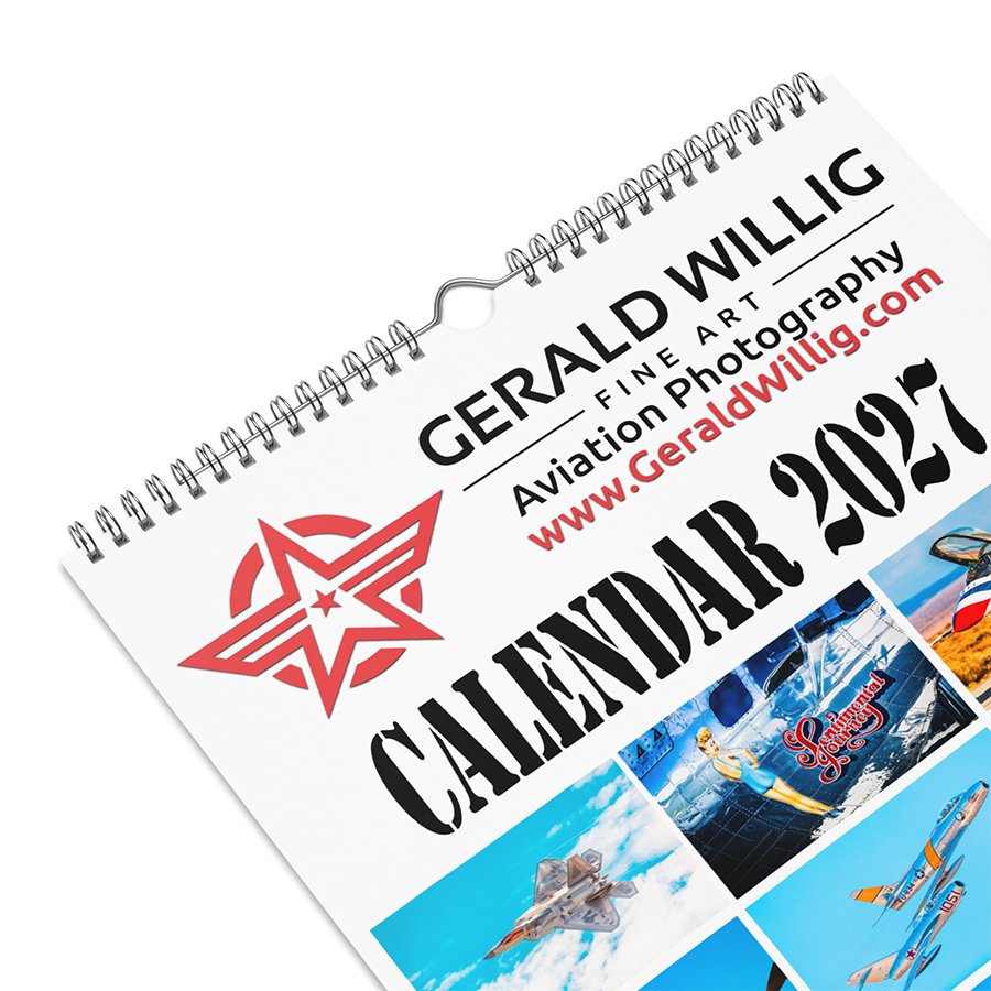 2027 Color Aviation Wall Calendar Cover Close Up. © Gérald WILLIG