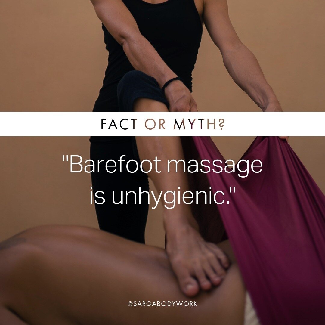 Apart from the fact that barefoot massage practitioners have some of the strictest hygiene  protocols in the industry, feet are generally less likely to carry germs, pathogens &amp; harmful bacteria in comparison to hands. 🦠

ALL licensed massage th