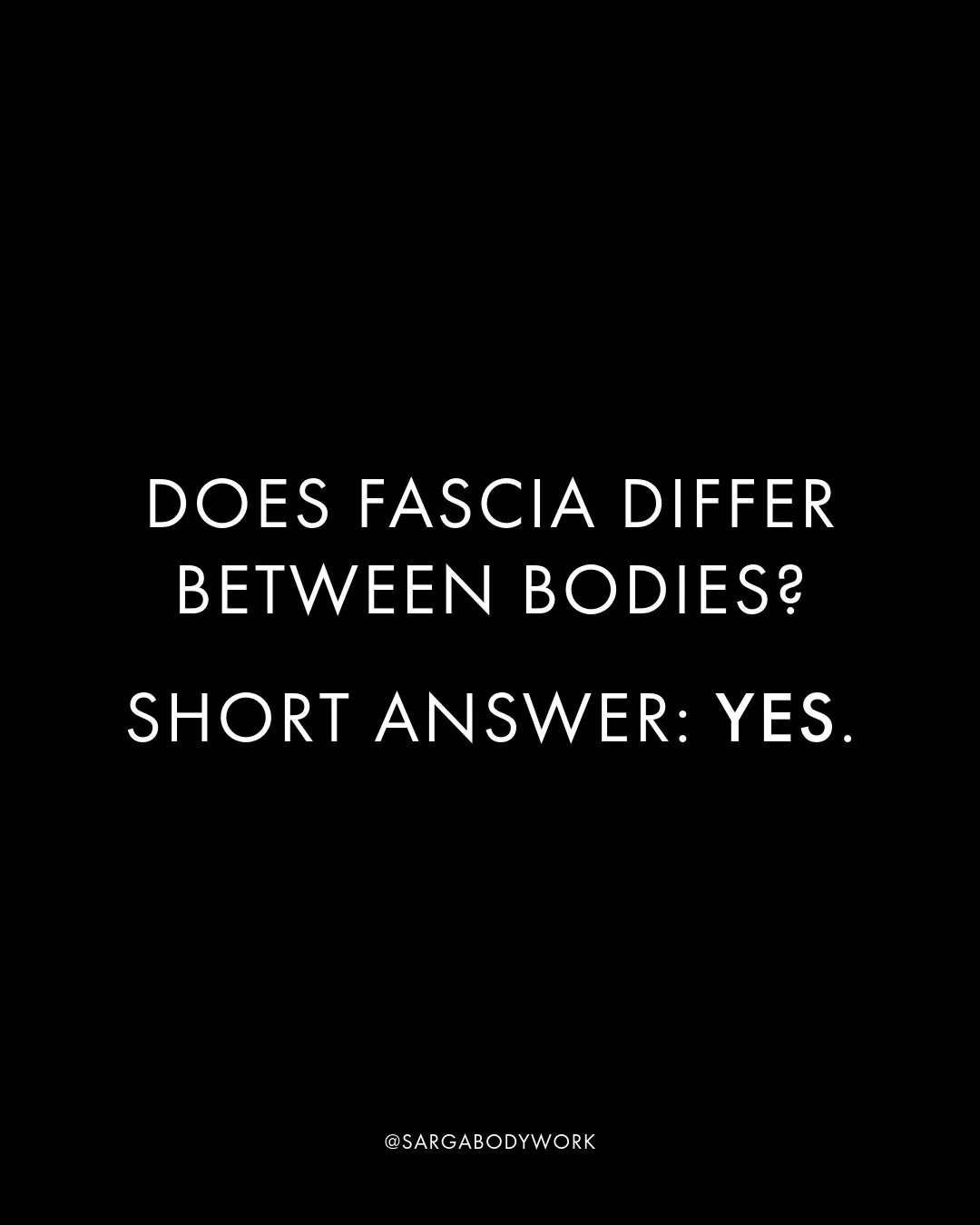 Does fascia differ between bodies? Yes.

But probably not in the neat, tidy, easy-to-understand ways we&rsquo;d like to believe.

We know from research that hormones influence connective tissue (PMID: 31522397).

Estrogen affects collagen production 