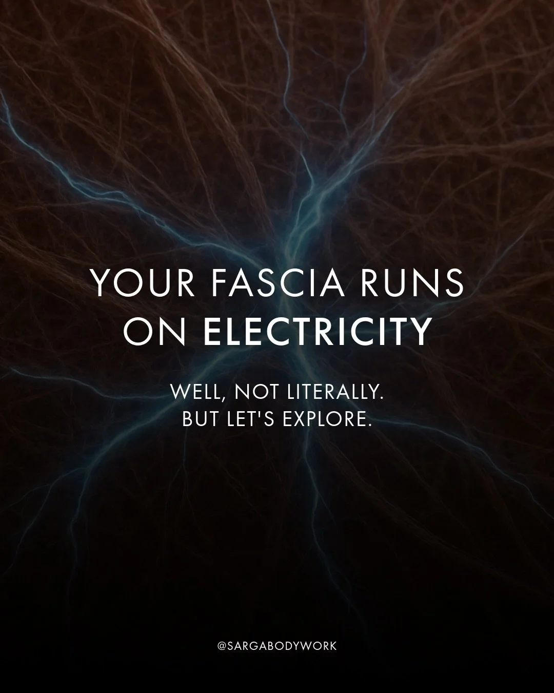 New research is revealing something wild about fascia: it&rsquo;s electrically active. ⚡️

The cells in your fascia (fibroblasts) are constantly creating tiny electrical signals. Not the same way your nerves fire signals to your brain - this is subtl