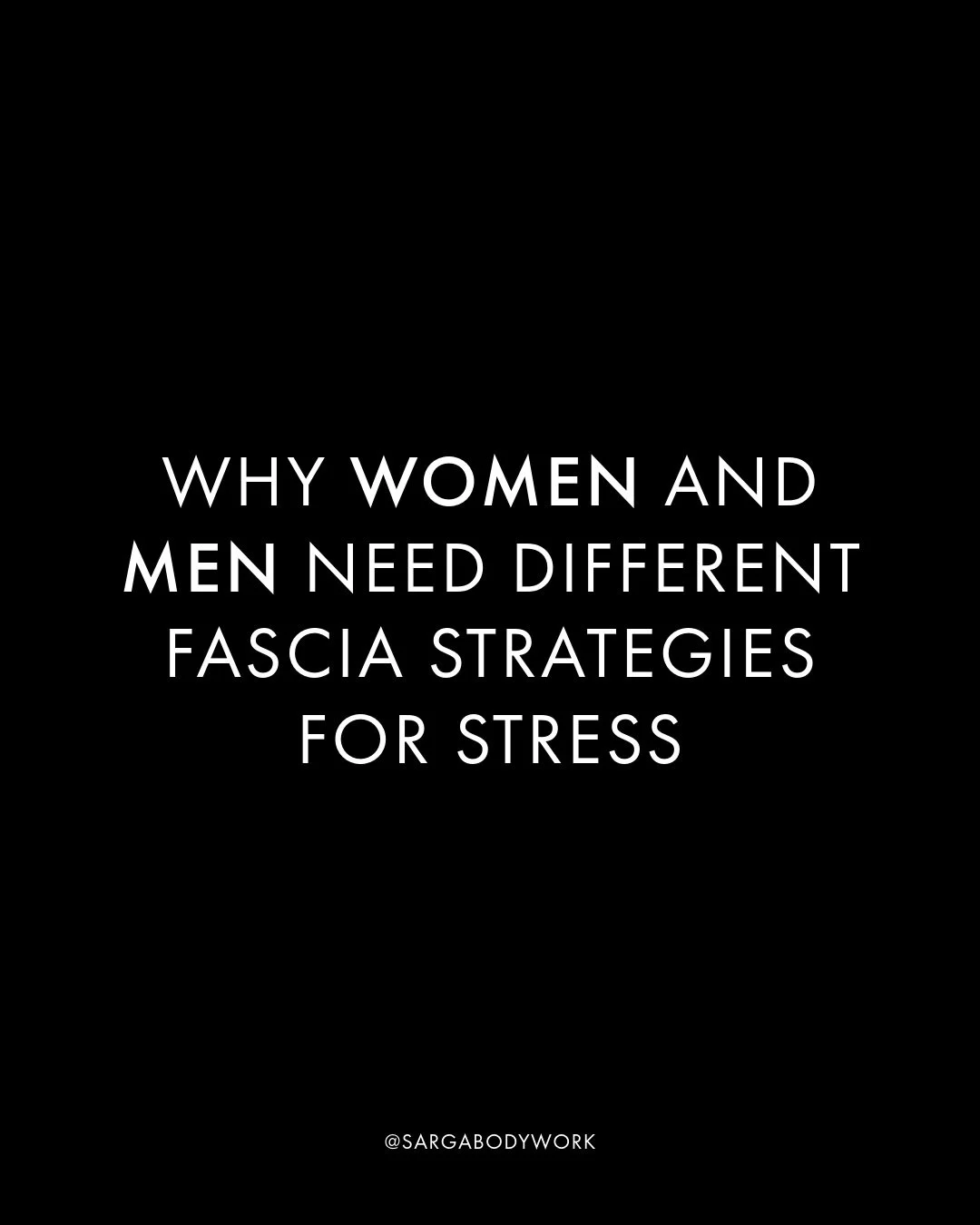 Your fascia responds to stress hormones differently based on biological sex.

We already know fascia is densely innervated and communicates directly with your autonomic nervous system (often via vagal pathways). ⚡️

But fascia also has hormone recept