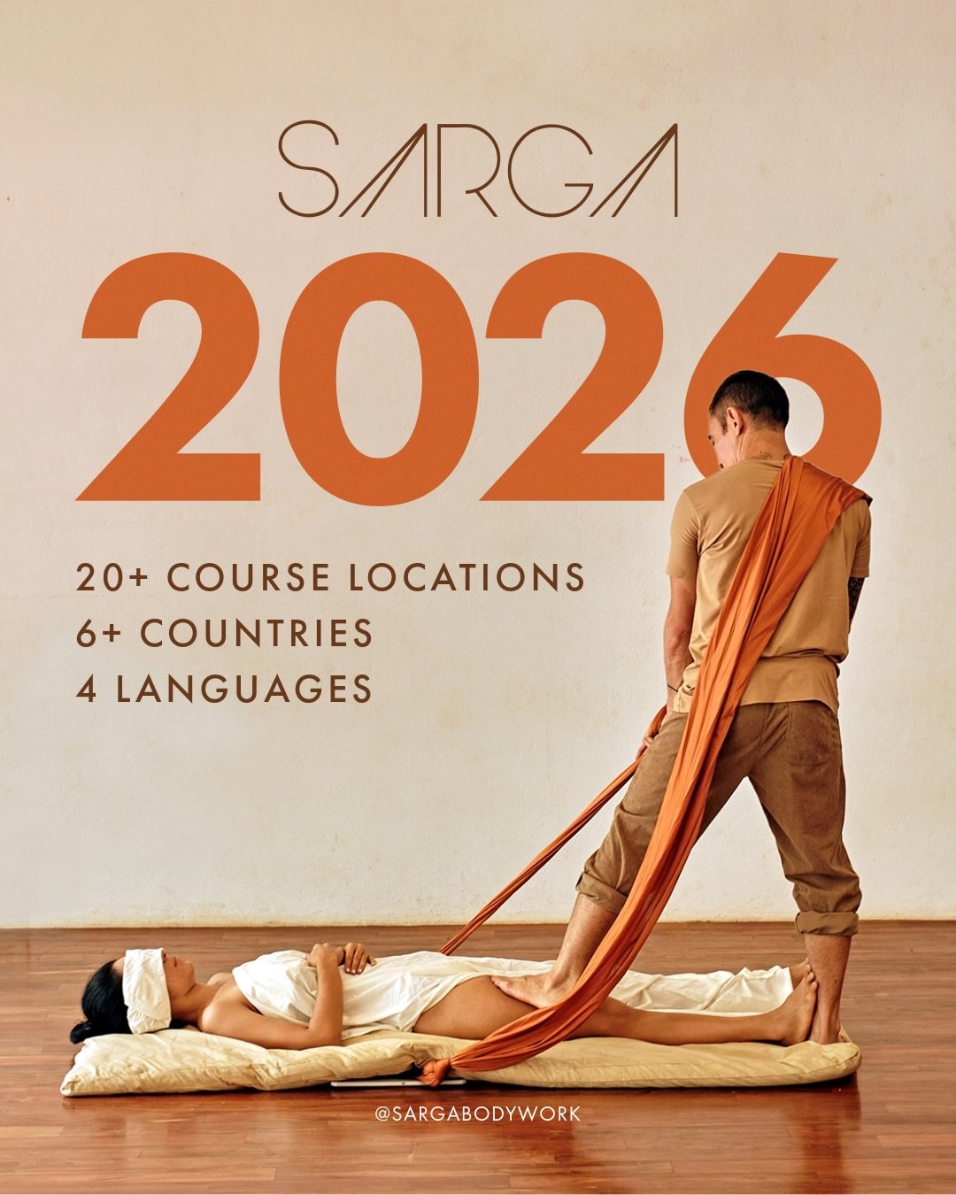SARGA TO THE WORLD 🌎

In 2026, we&rsquo;re scheduled to teach in&nbsp;
🇺🇸 United States
🇨🇦 Canada
🇬🇧 United Kingdom
🇮🇹 Italy
🇫🇷 France
🇮🇩 Indonesia
with more locations to be announced throughout the year.

In the USA (due to popular requ