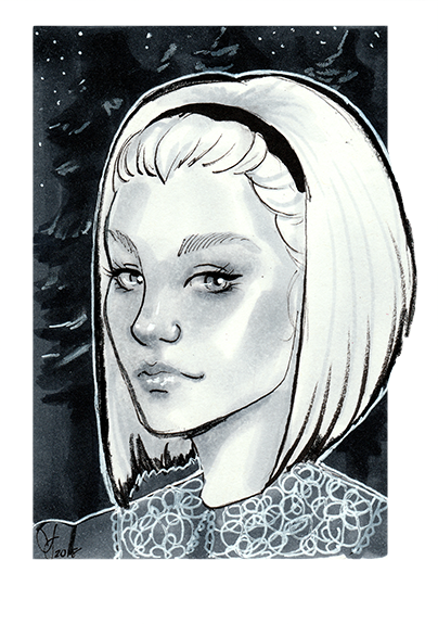 Sabrina Spellman, 3x4 inches. 2018