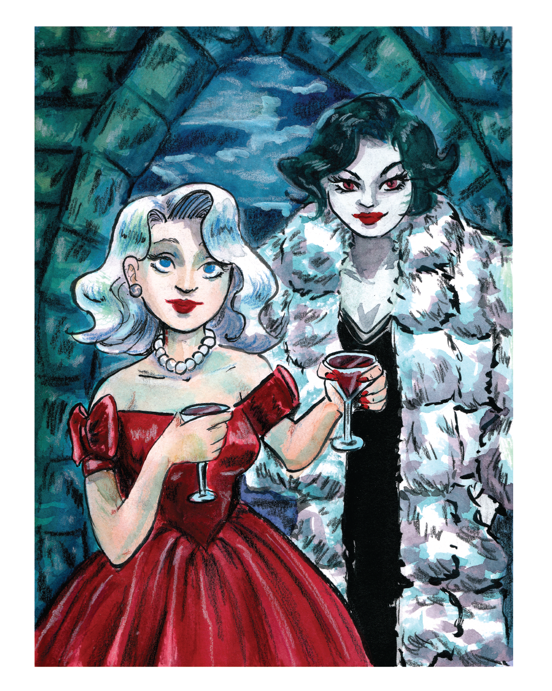 "Bait" Watercolor on paper, 8x10, 2019-2025