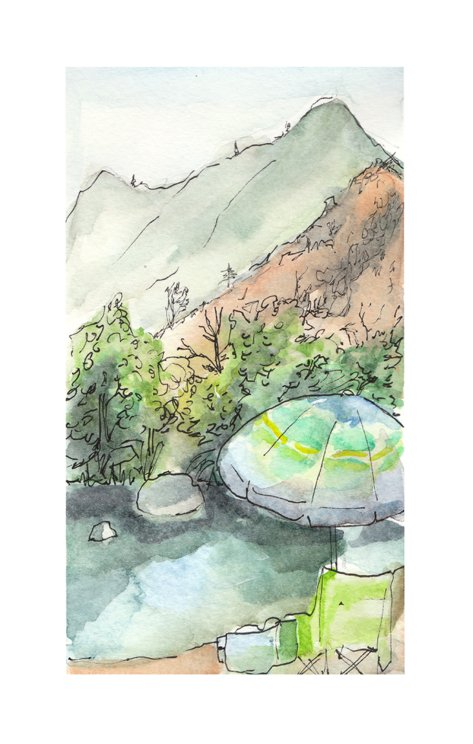 Kern River, 8x5 inches. 2018