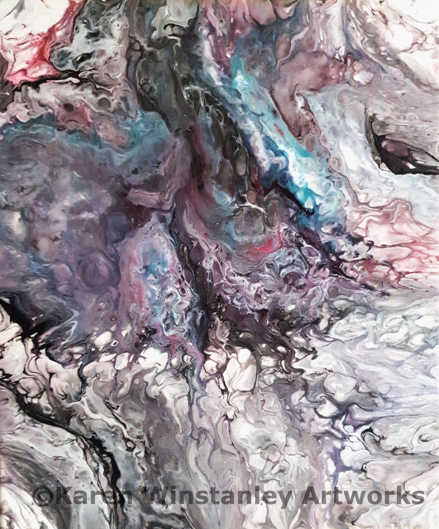 Acrylic pour Grey Purple Red.jpg