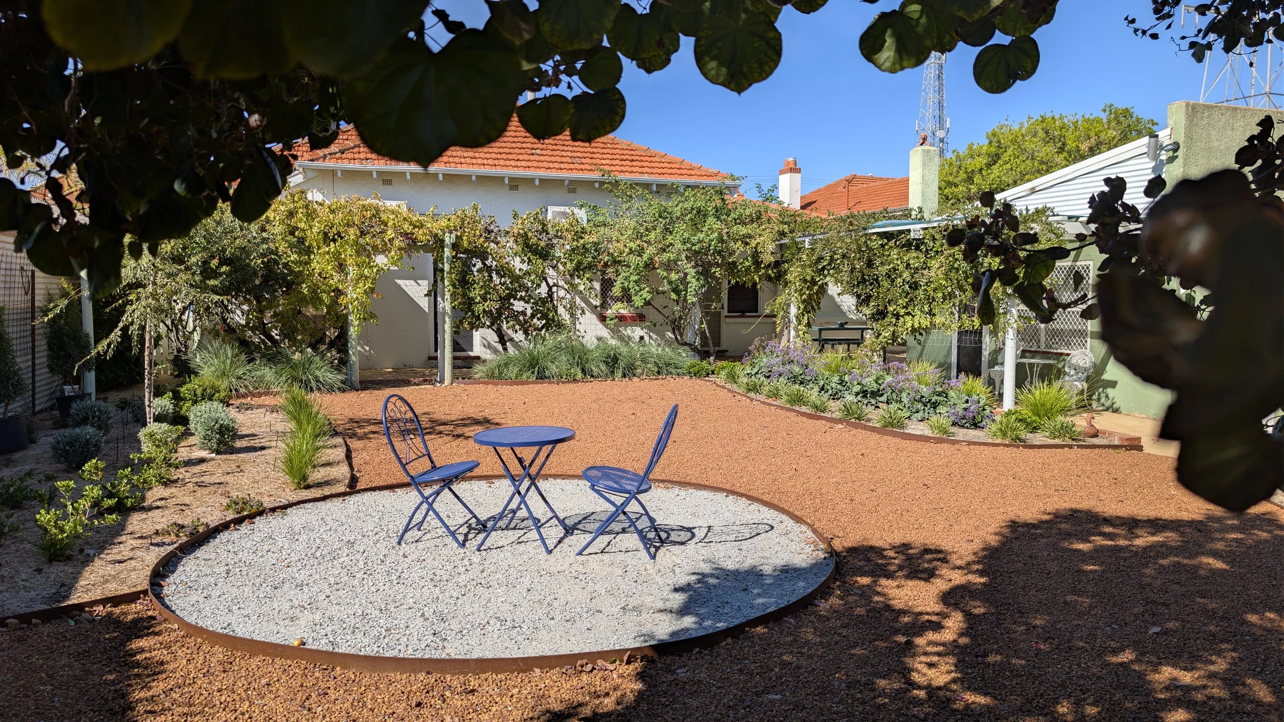 Shared outdoor garden area