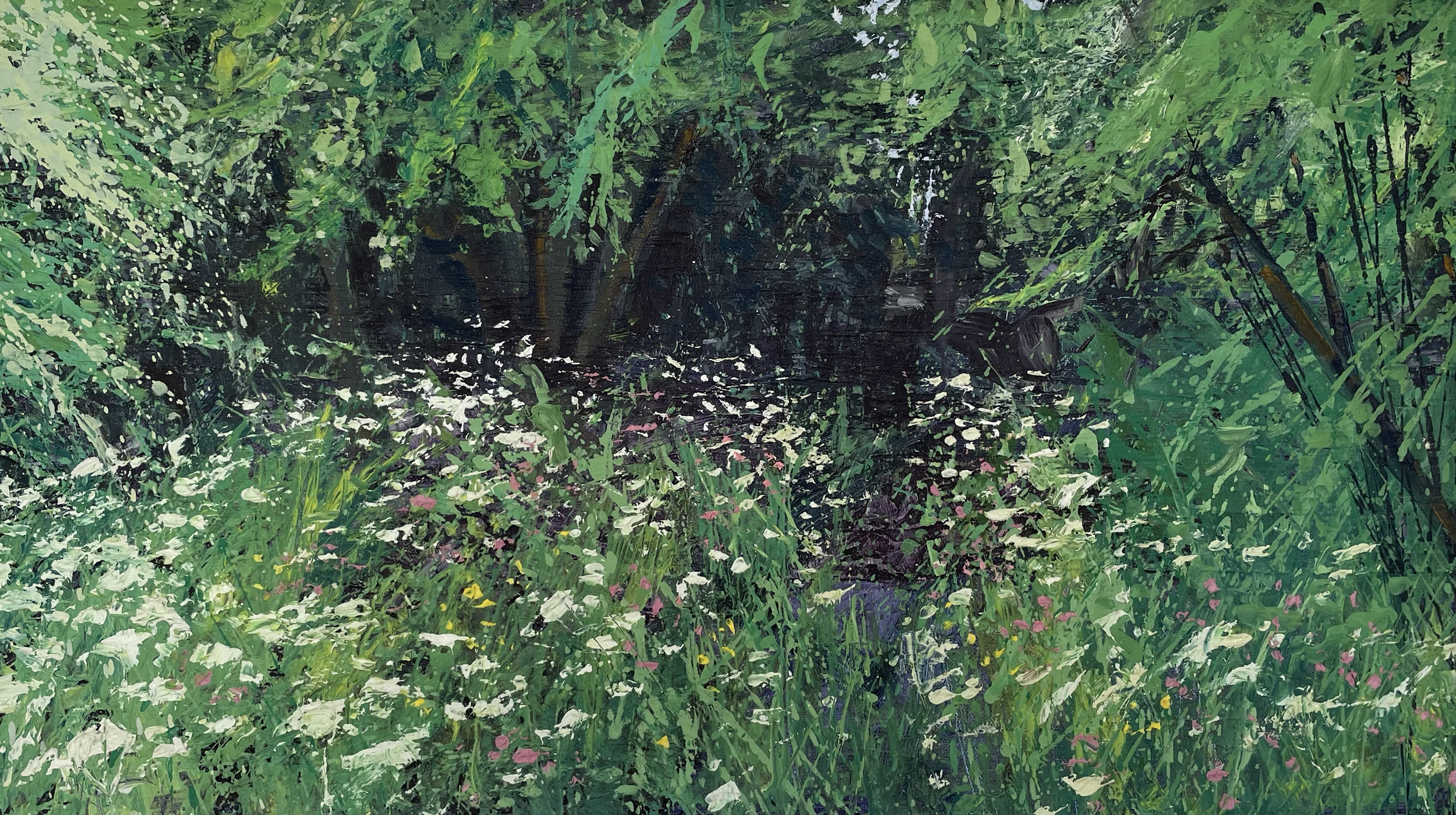 Granny's Meadow, Herefordshire, oil on canvas