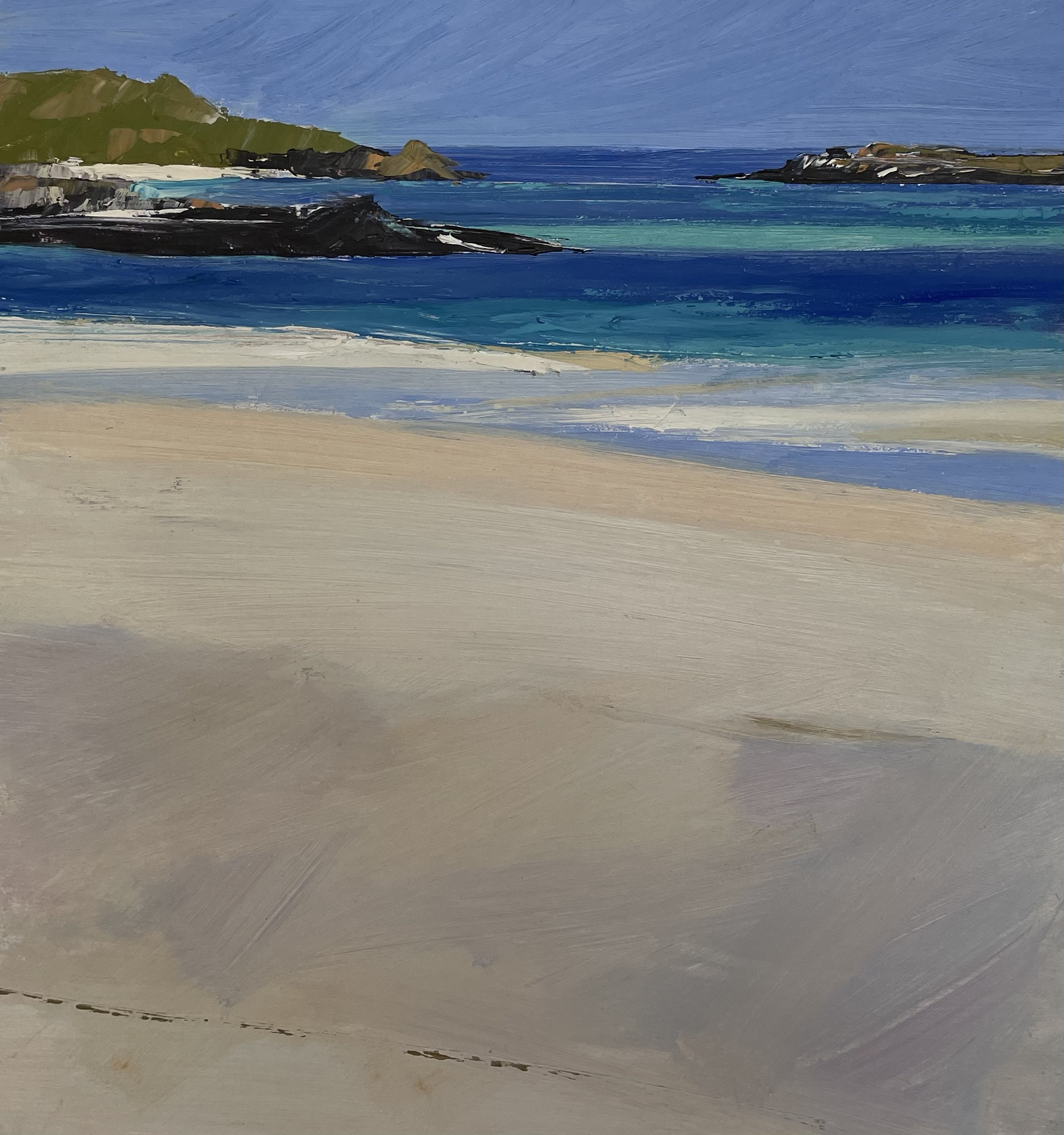New Grimsby, Tresco, oil on board 