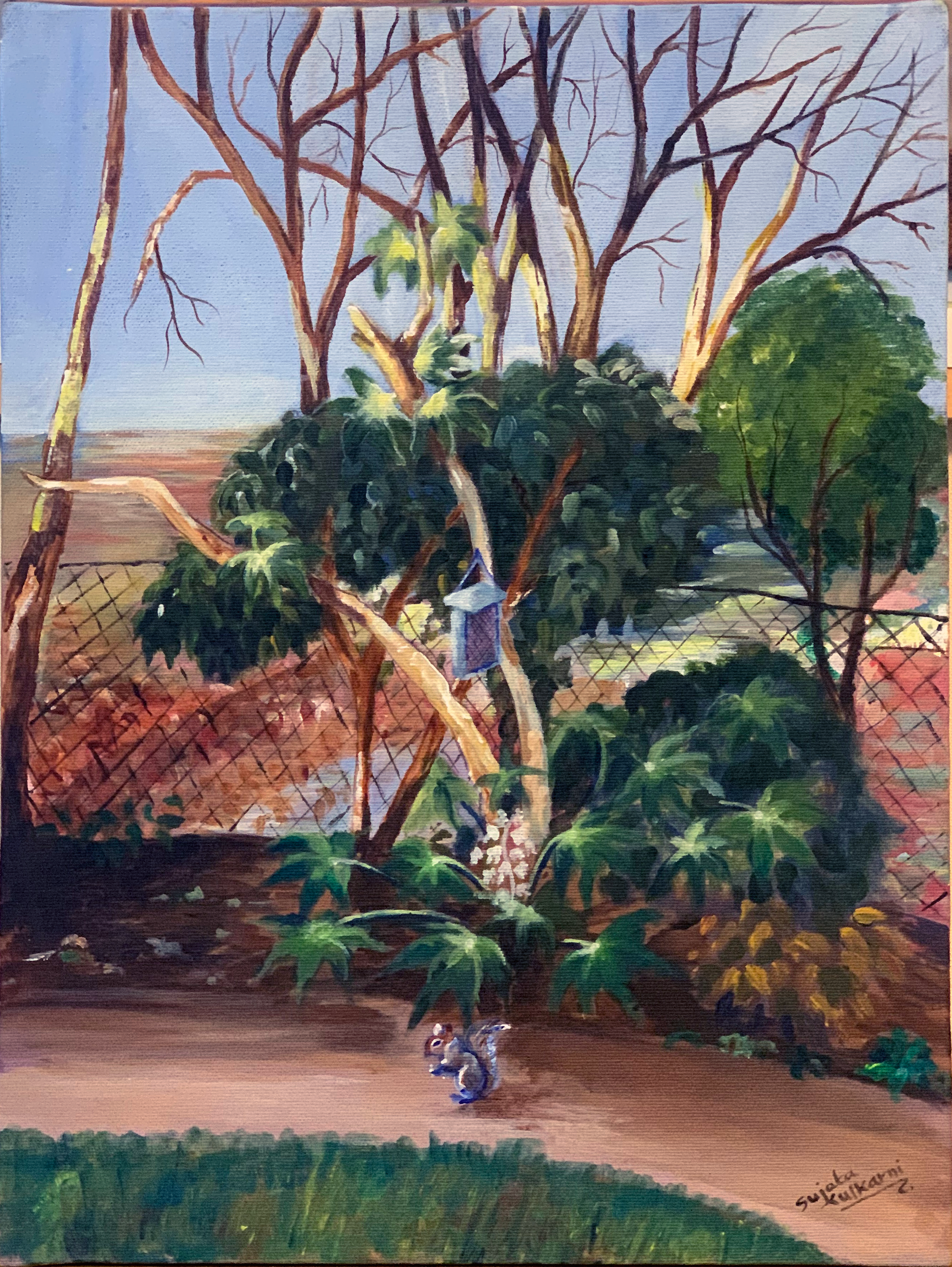 SQUIRREL IN THE GARDEN (£150.00)