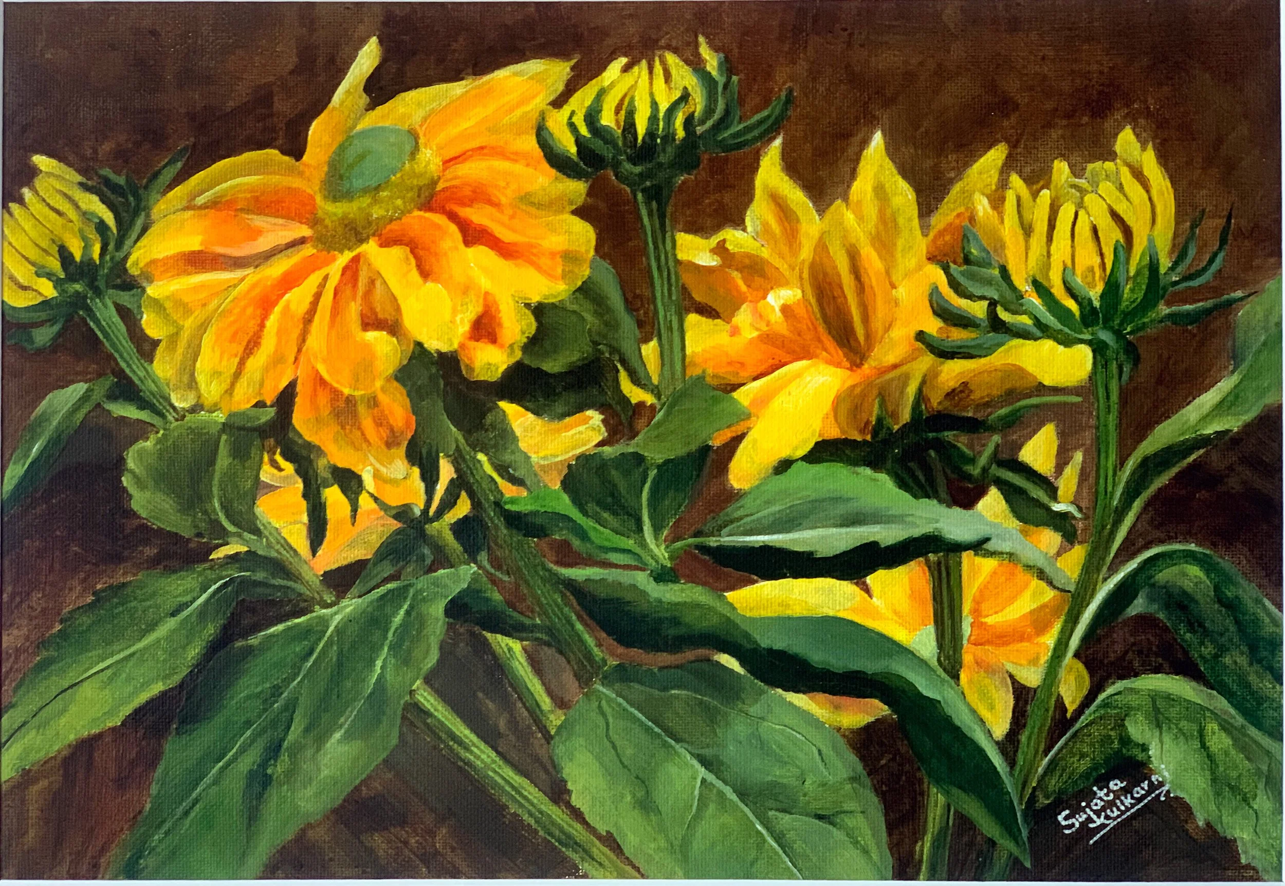 
BLOOMING SUNFLOWERS
(£300.00)