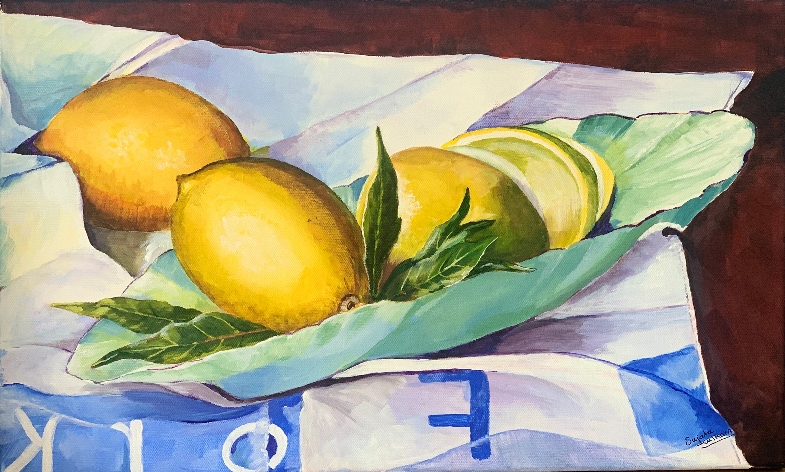 LEMONS IN THE BOWL & TEA TOWEL (£300.00)