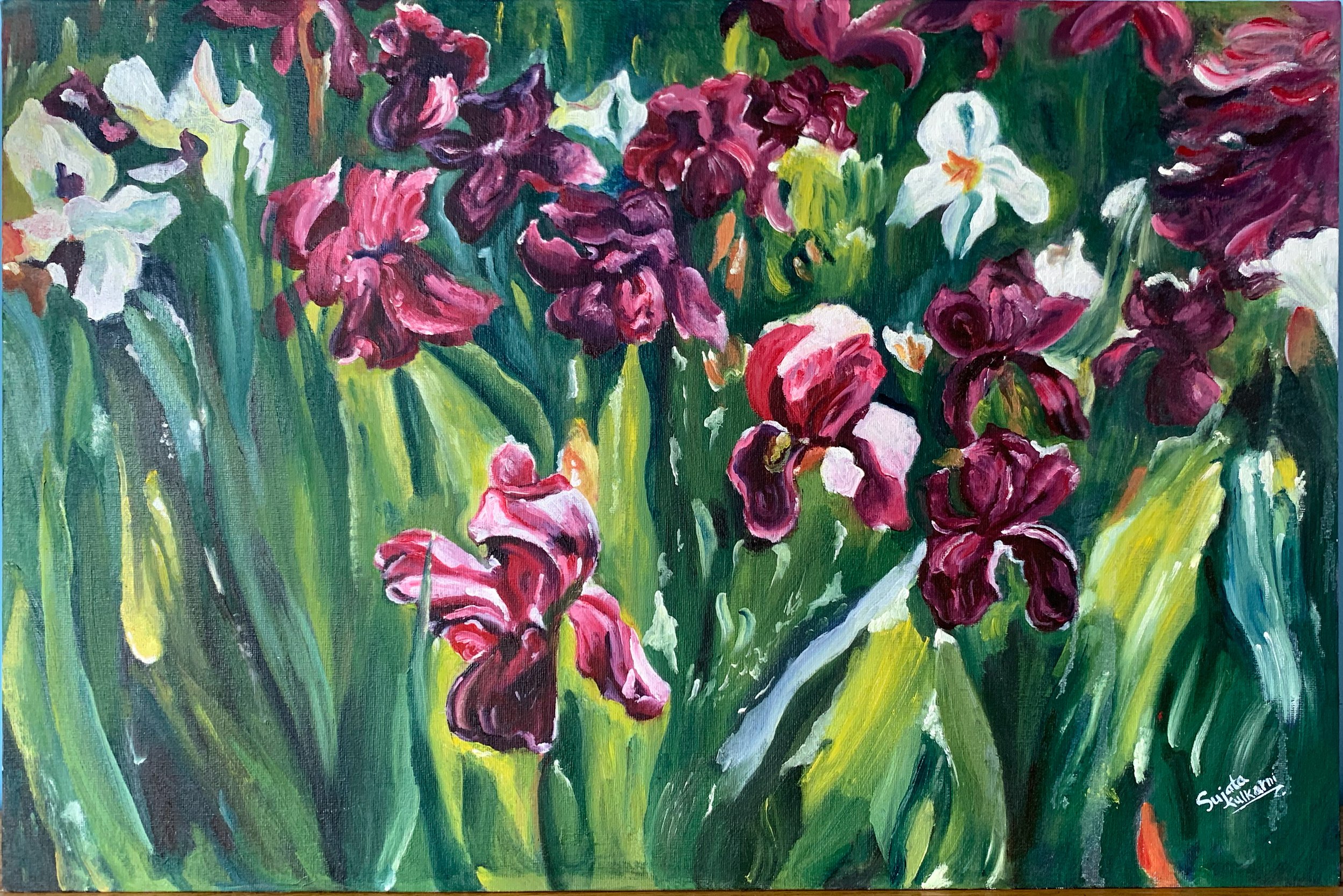 IRISES IN THE GARDEN (£380.00)