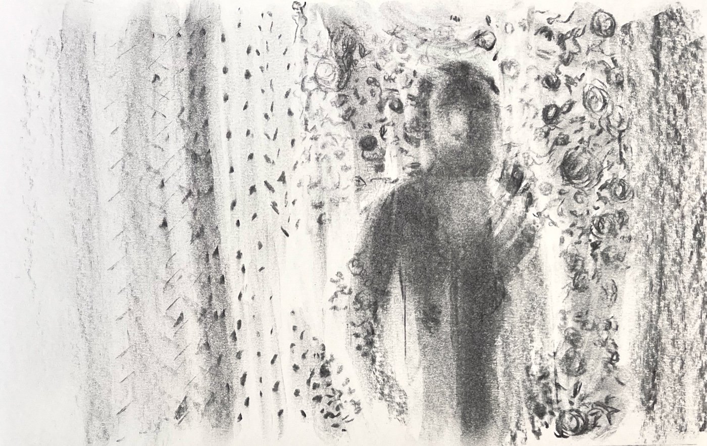 Untitled, Charcoal on paper, 2025