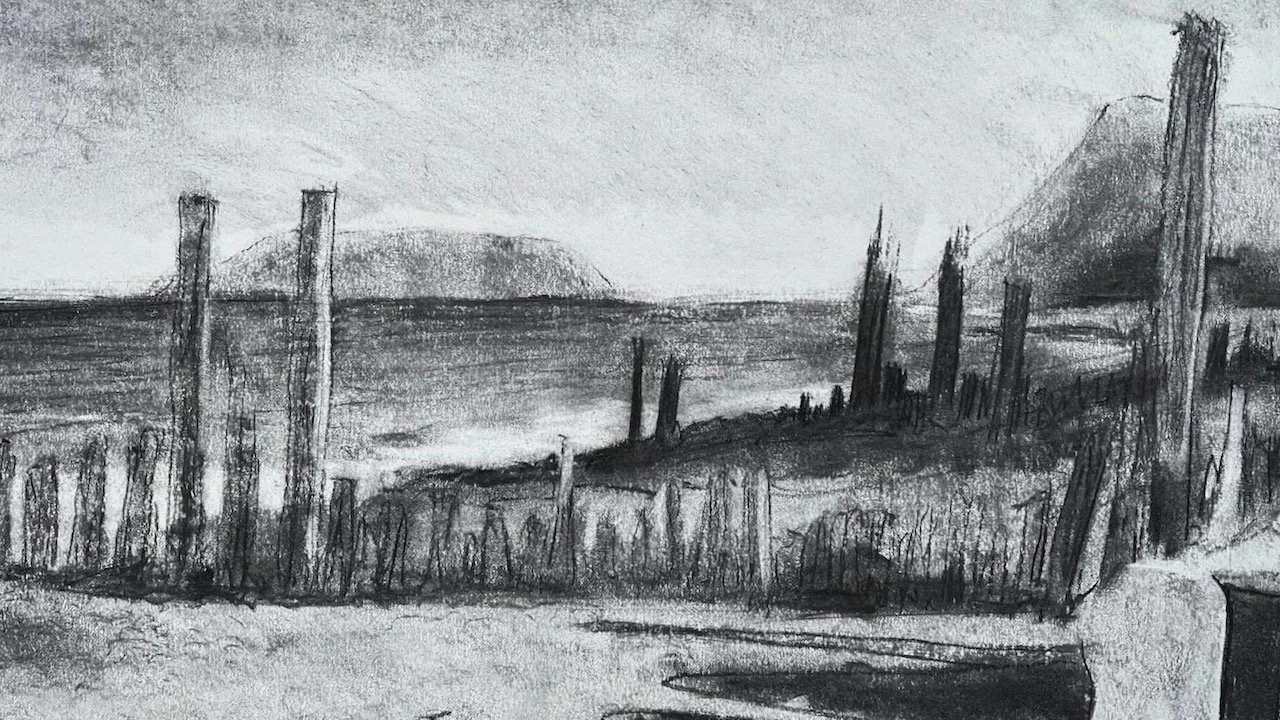 Untitled.  Willow charcoal and Pierre Noire. 95 gsm Strathmore Charcoal. 30 x 43 cm.