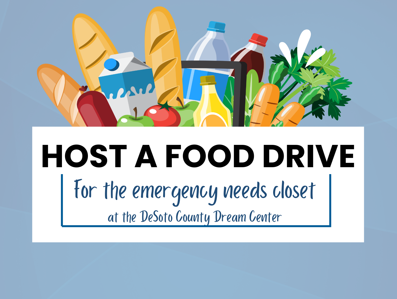 Host a food drive graphic