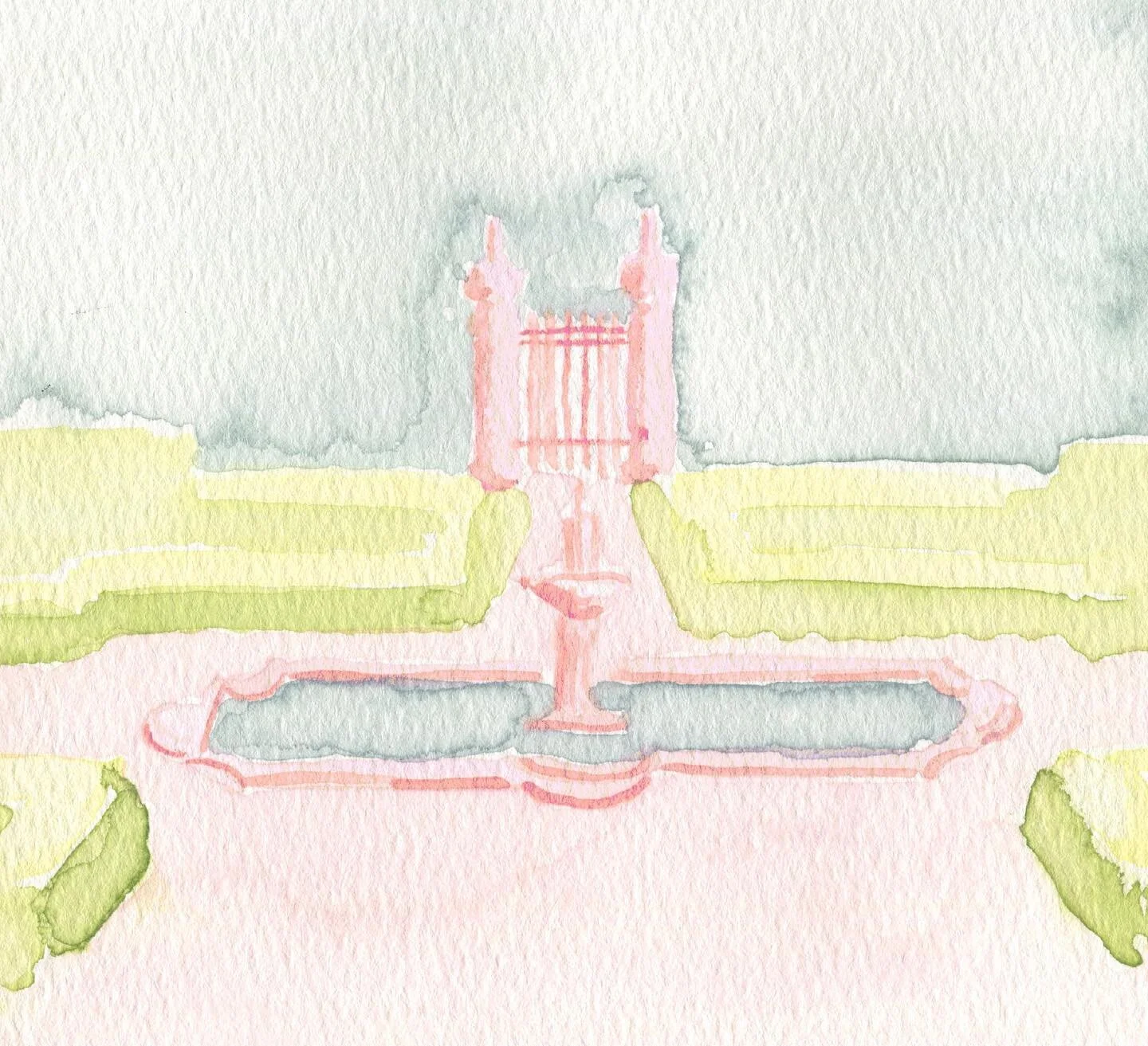 One of my first watercolors! My style is evolving and I&rsquo;m loving the direction I&rsquo;m headed. This watercolor venue illustration was used in an envelope liner for a wedding @commodoreperryauberge 💗

#watercolor #watercolorwedding #watercolo
