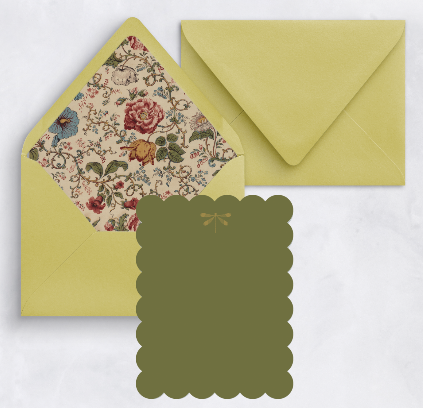 Vintage Floral Chartreuse