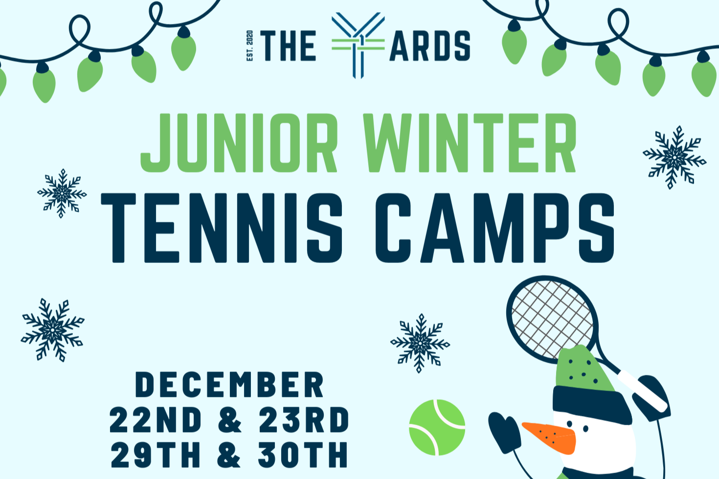 Junior Tennis Camps (Winter Break)