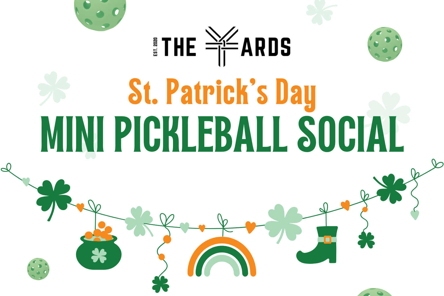St. Patrick's Day Mini Pickleball Social