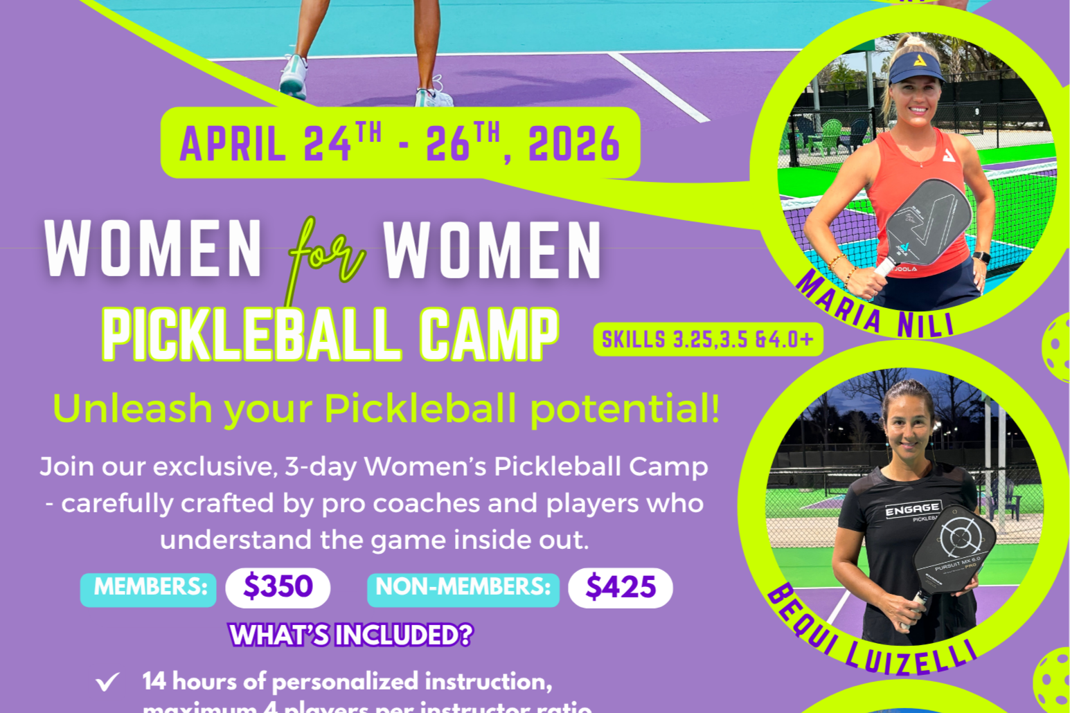 Women for Women Pickleball Camp