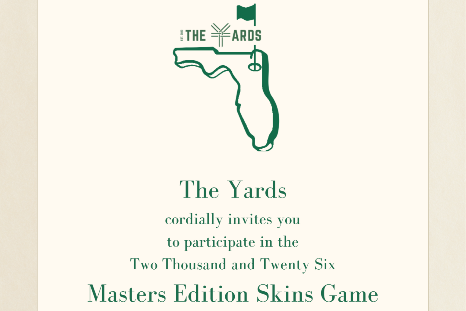 Masters Skins Game