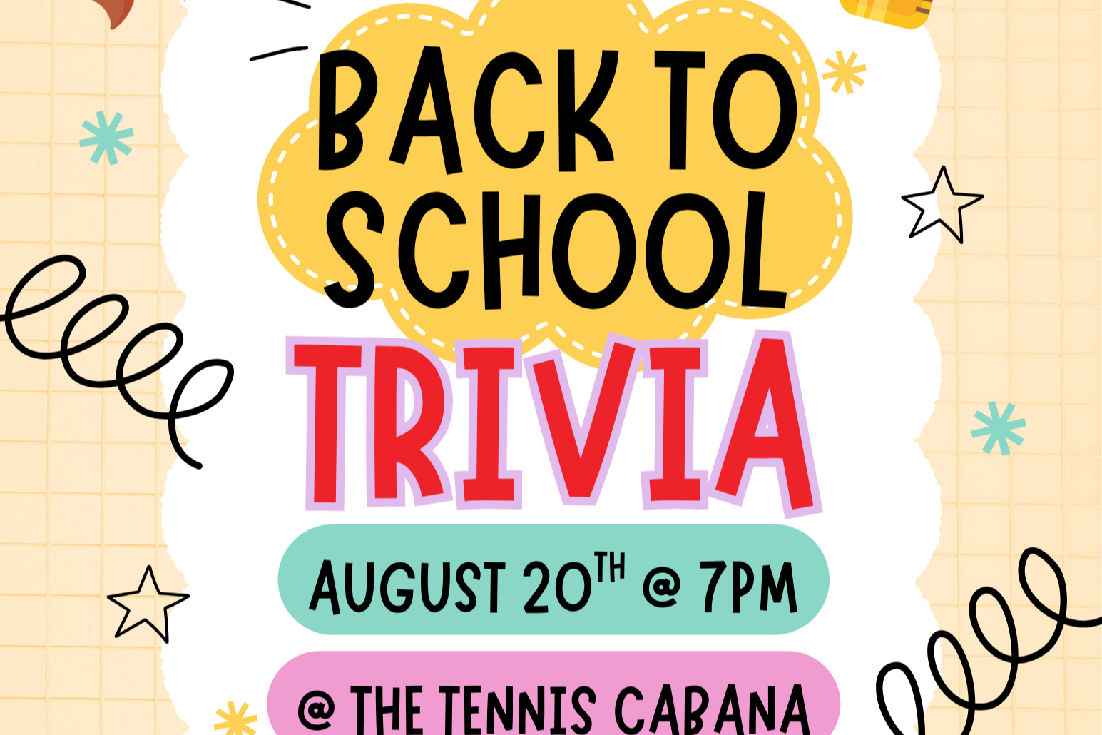 TRIVIA NIGHT: Back to School