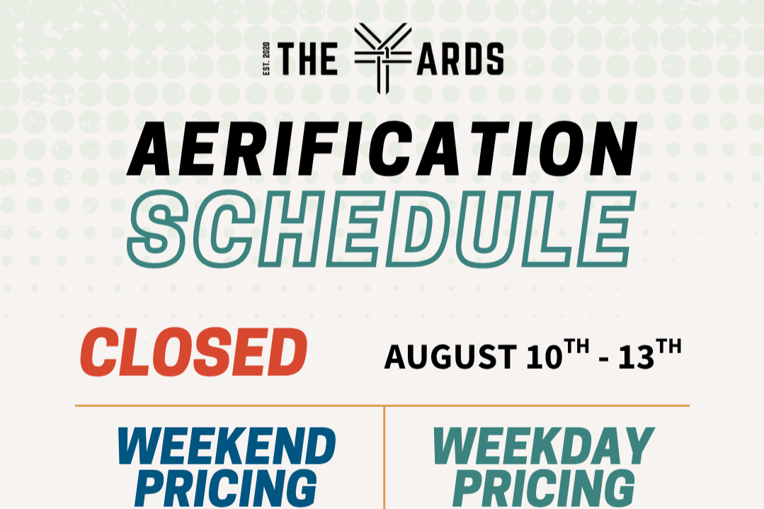 COURSE + PRACTICE FACILITIES CLOSED FOR AERIFICATION