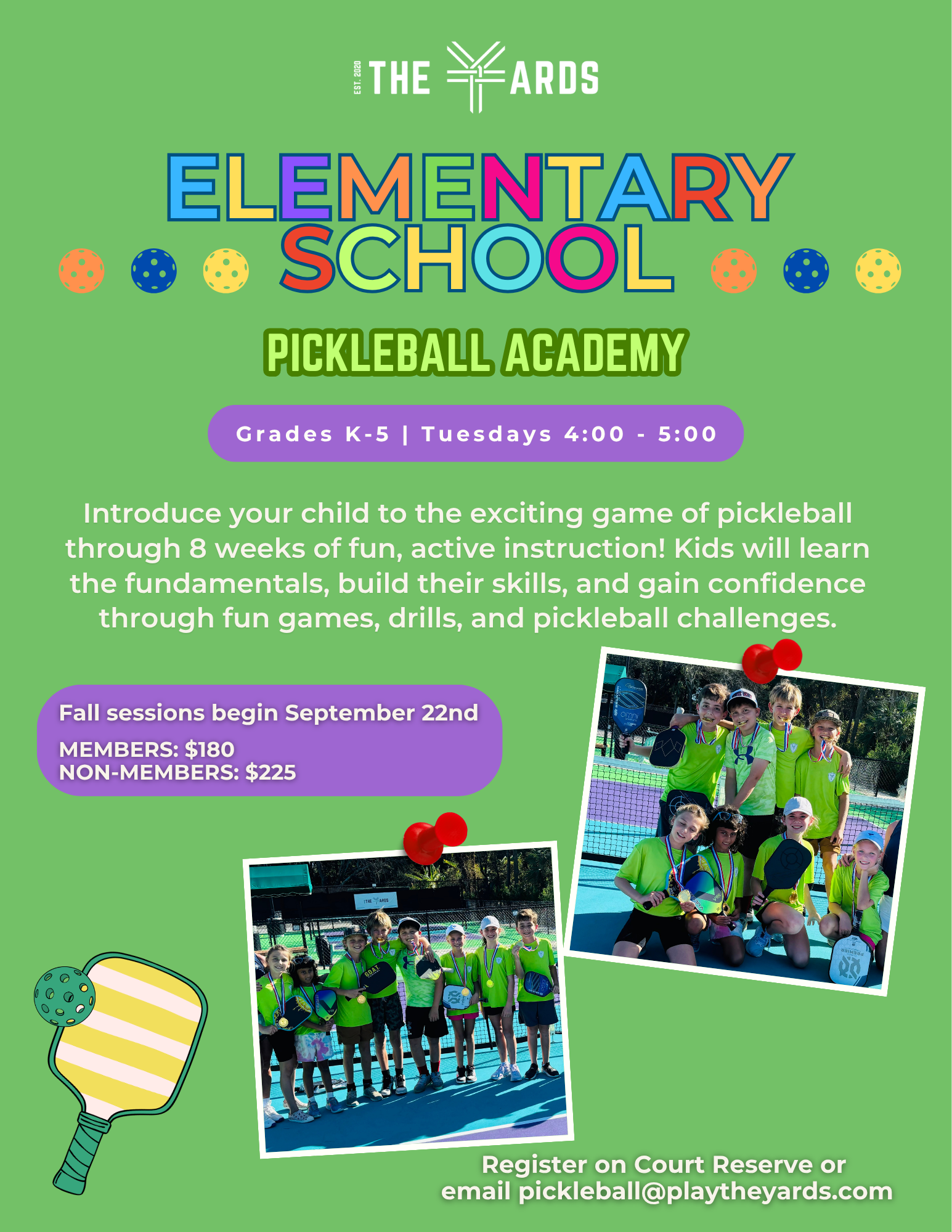 Elementary School Pickleball Academy