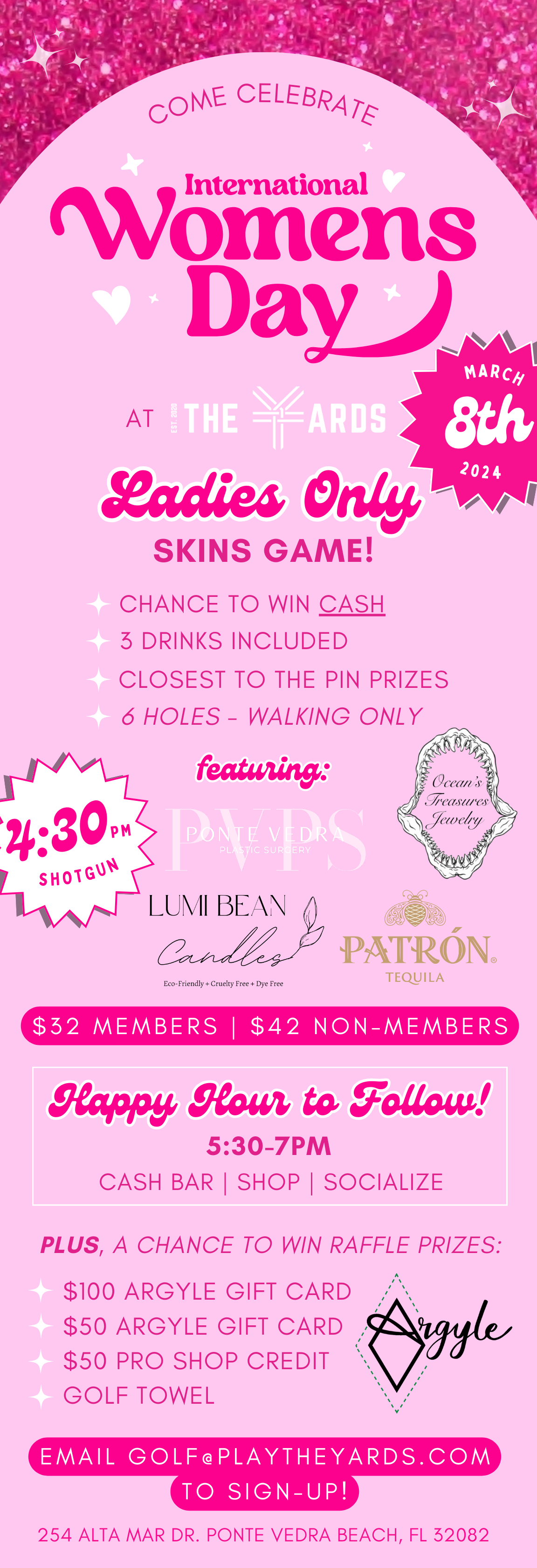 LadiesOnly Skins Game + Social (GOLF) — The Yards