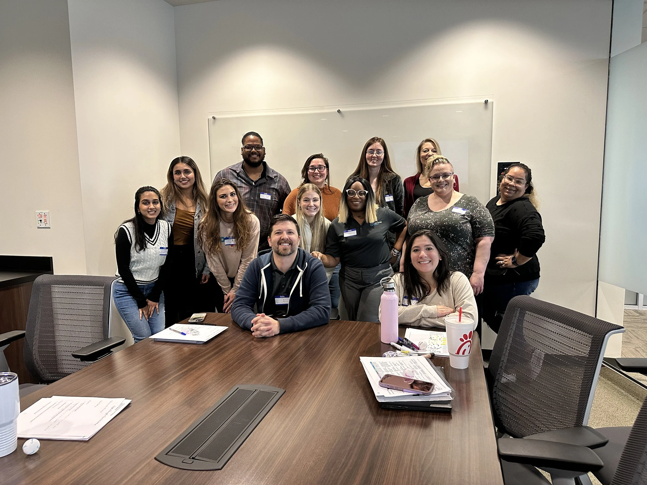 picture of a work team at a conference table