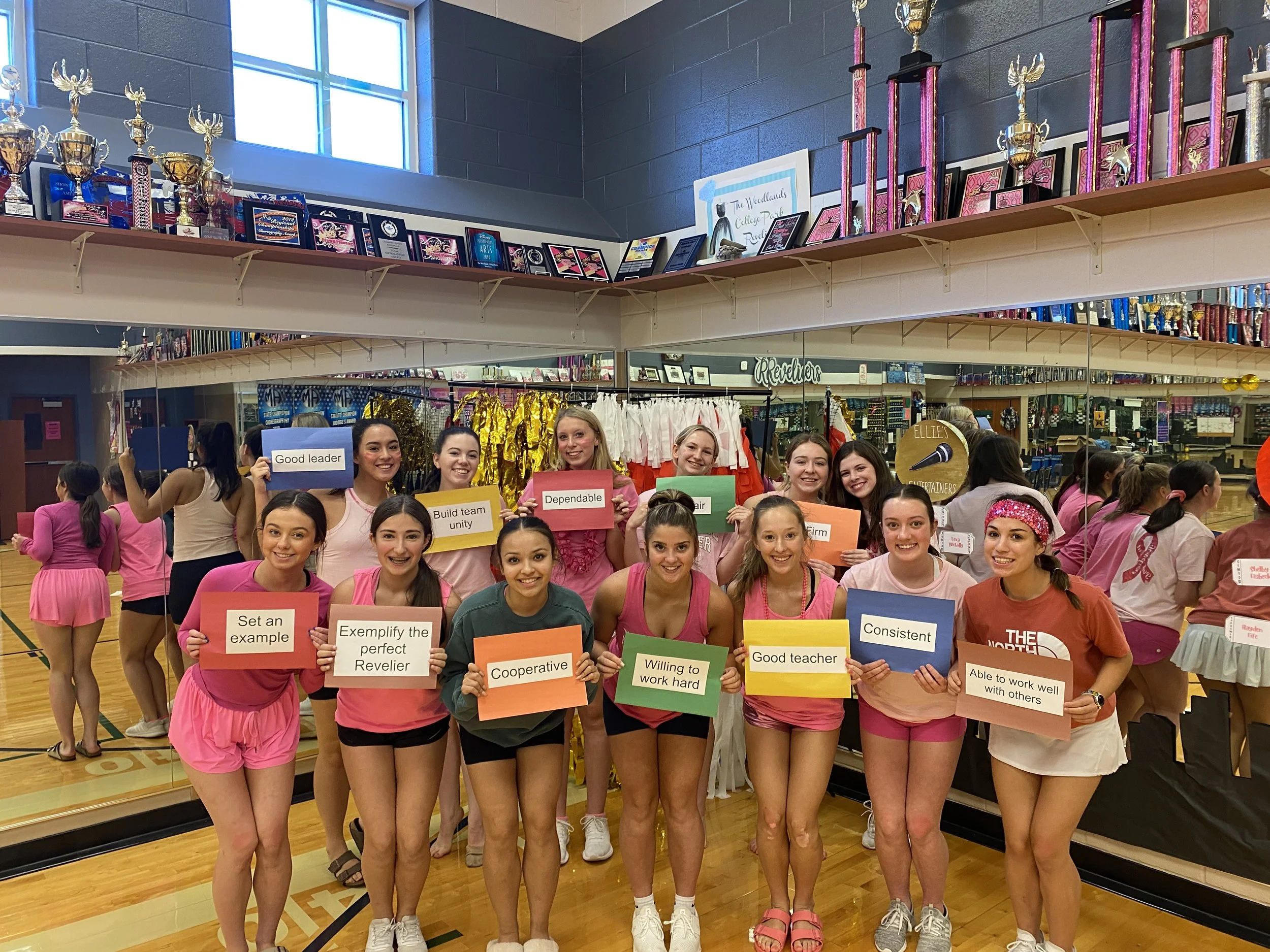 group picture of a sports team leadership