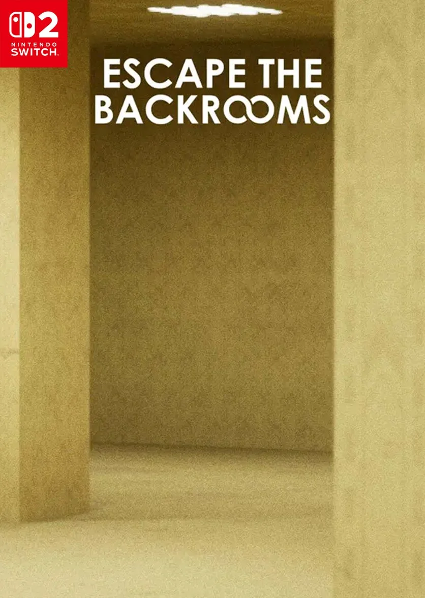 An empty room with beige walls and an open doorway, with the text "Escape the Backrooms" at the top.