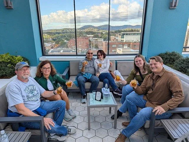 Meeting new friends and enjoying the best rooftop views in Asheville! We say cheers to that! This fall, bring your friends and family on an Asheville Rooftop Bar Tour. It&rsquo;s the best way to experience Asheville&rsquo;s fall colors. 🍁🍂