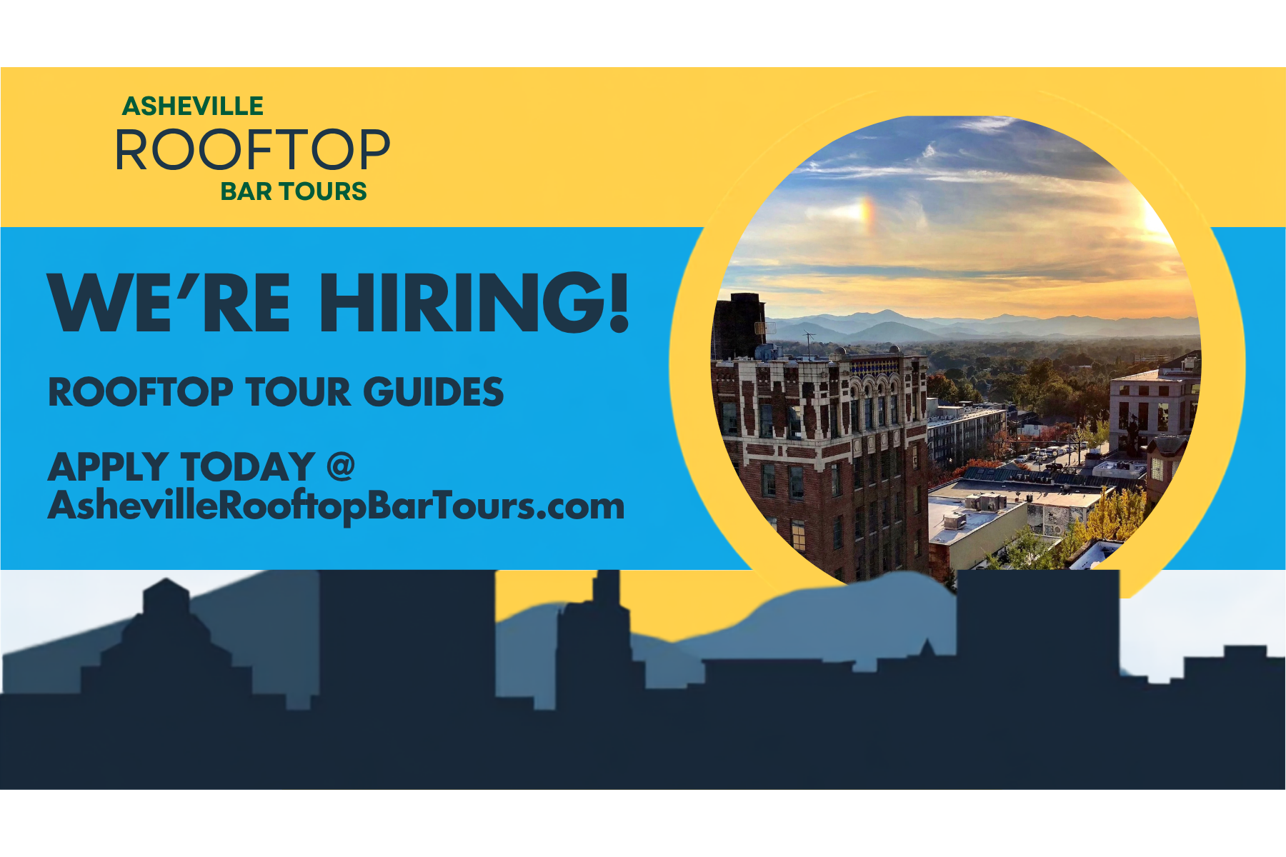 We’re Hiring: Become an Asheville Rooftop Bar Tour Guide