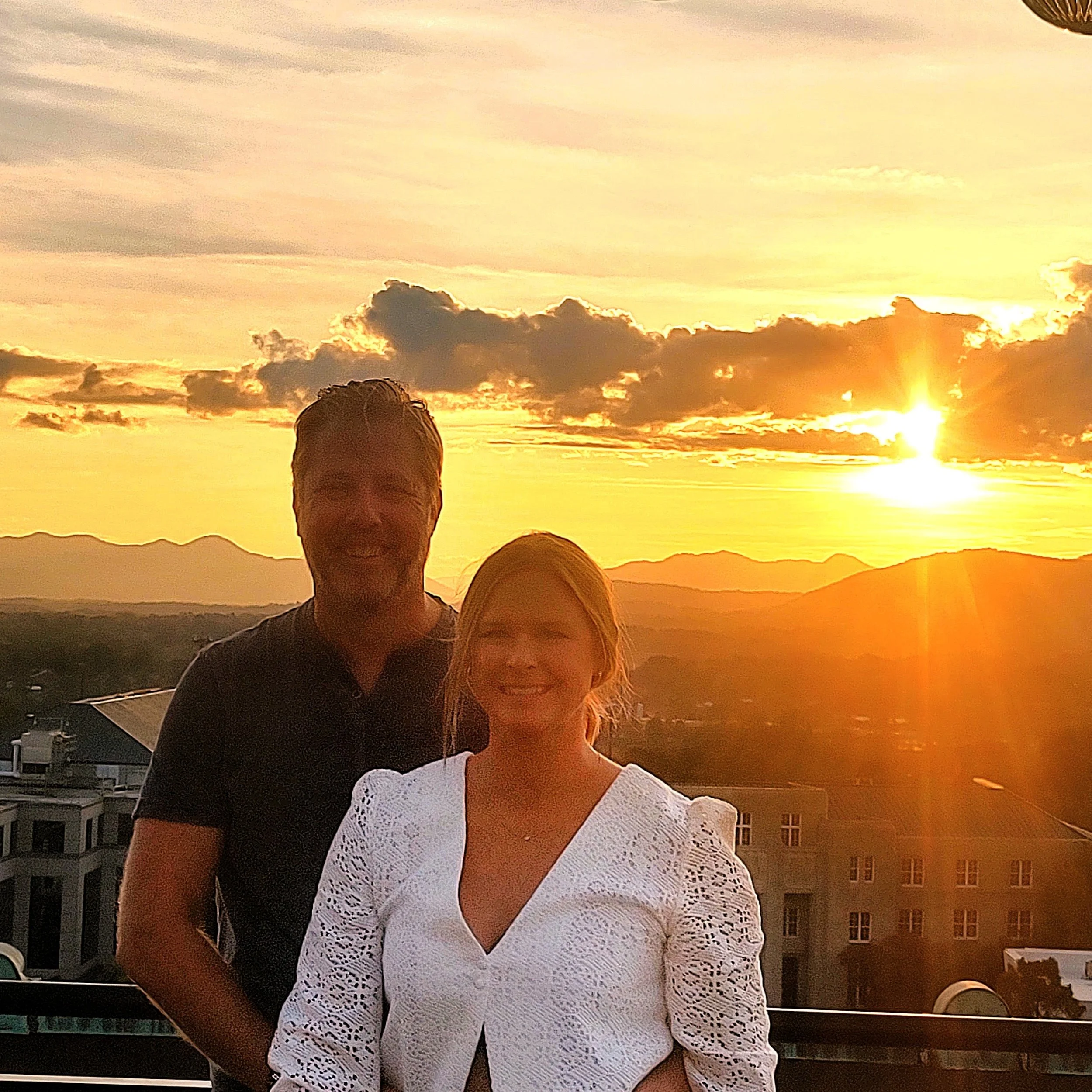 The thermometer says summer. The calendar says fall, and so do the absolutely spectacular low-humidity mountain sunsets.

Warm evenings, sweeping mountain views, and a rooftop seat for Asheville&rsquo;s nightly show. Come enjoy the best of both seaso