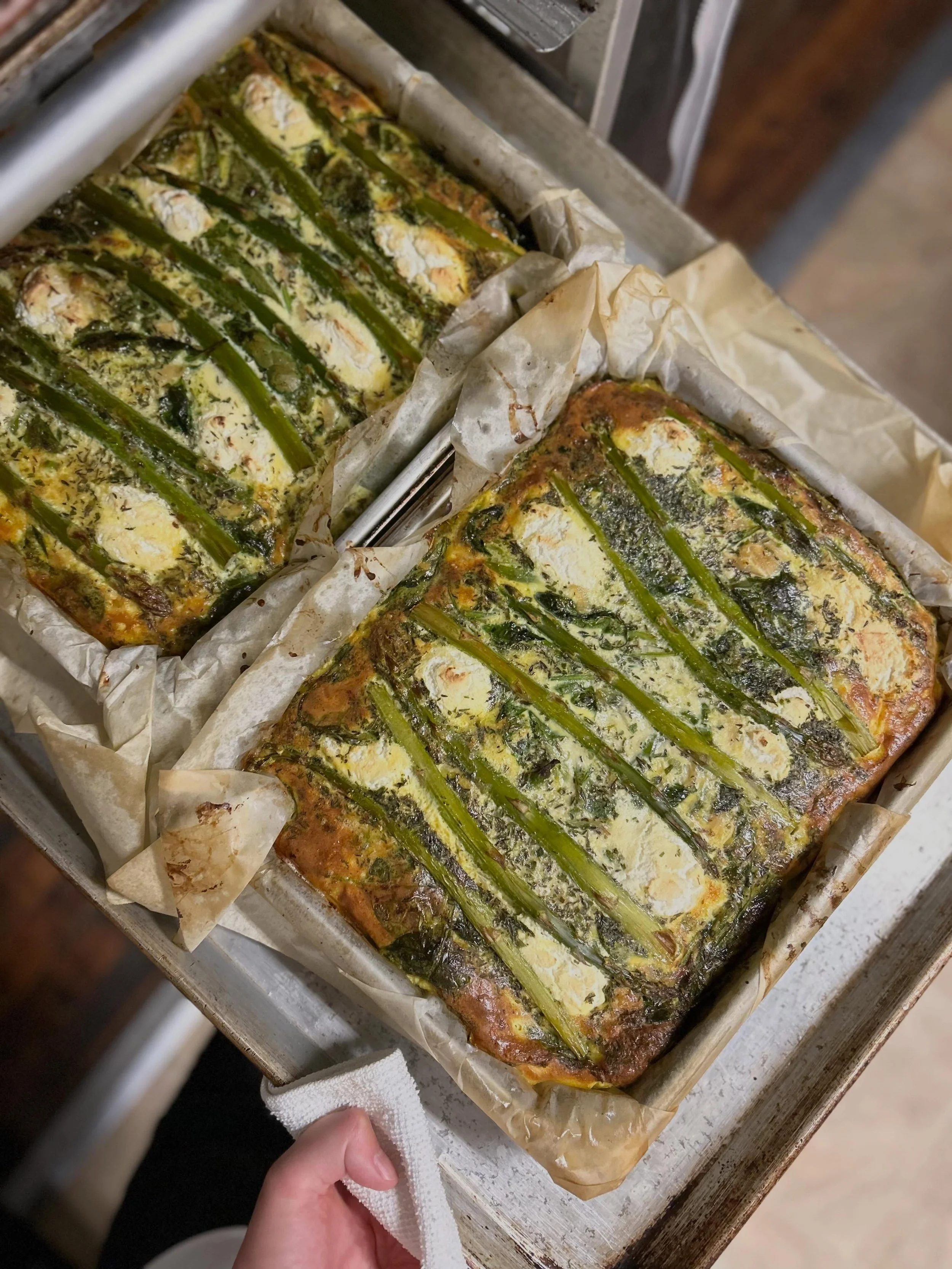 Some of our current specials, on through Thursday 7/2 🍳

Frittata verde with asparagus, spinach, ricotta, caramelized onions &amp; thyme. Named for ARGOS, Odysseus&rsquo;s dog in the Odyssey&hellip; and also for our faves @barargos 🍸

The BAWANG Fi