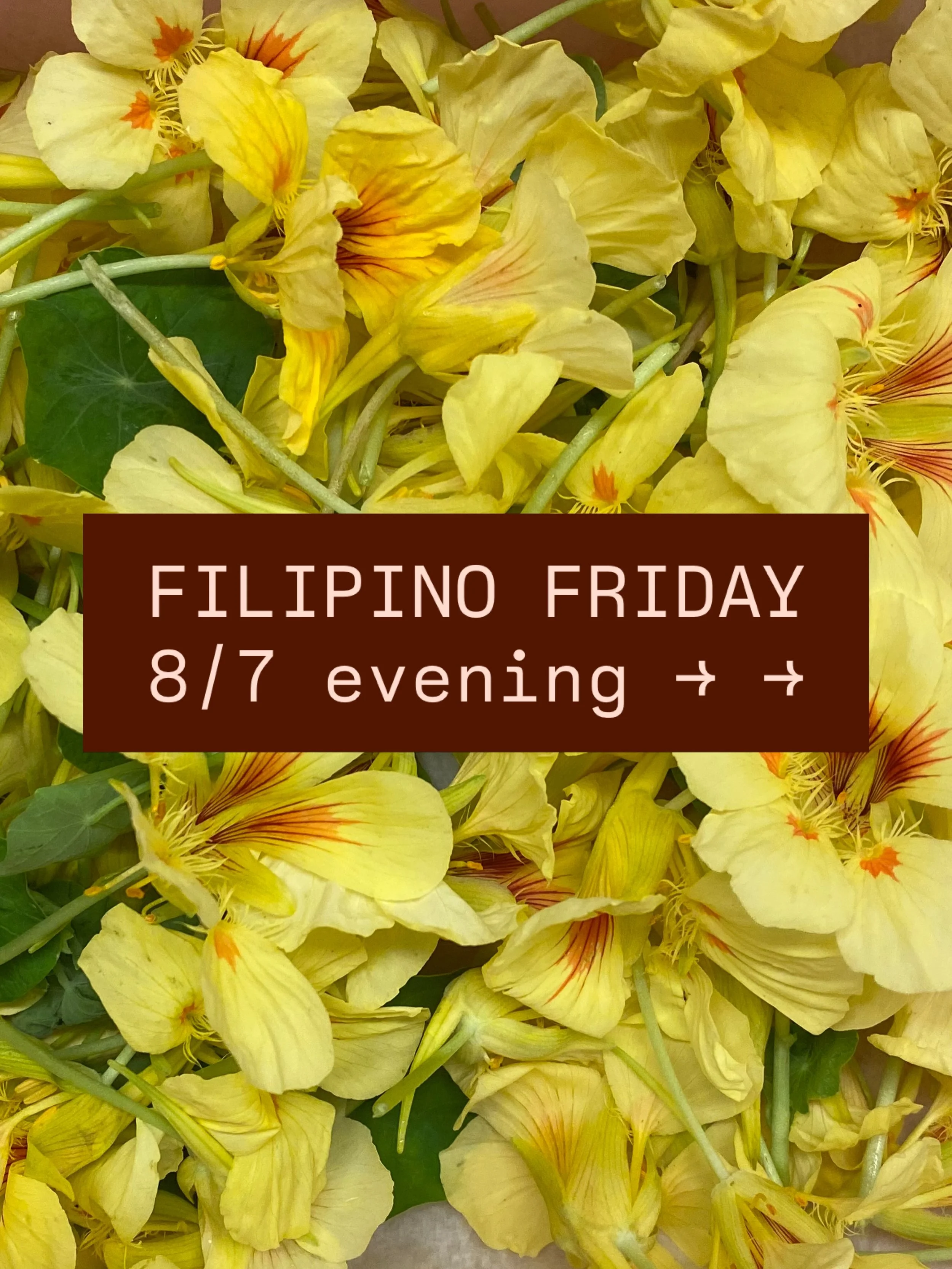 Time for another FILIPINO FRIDAY!

Come join us tomorrow evening for a night of beautiful music from @cornell14strings and a flavor-packed Filipino menu from @denolear. We&rsquo;ll have menu favorites like crisp lumpiang gulay and tangy-sweet chicken