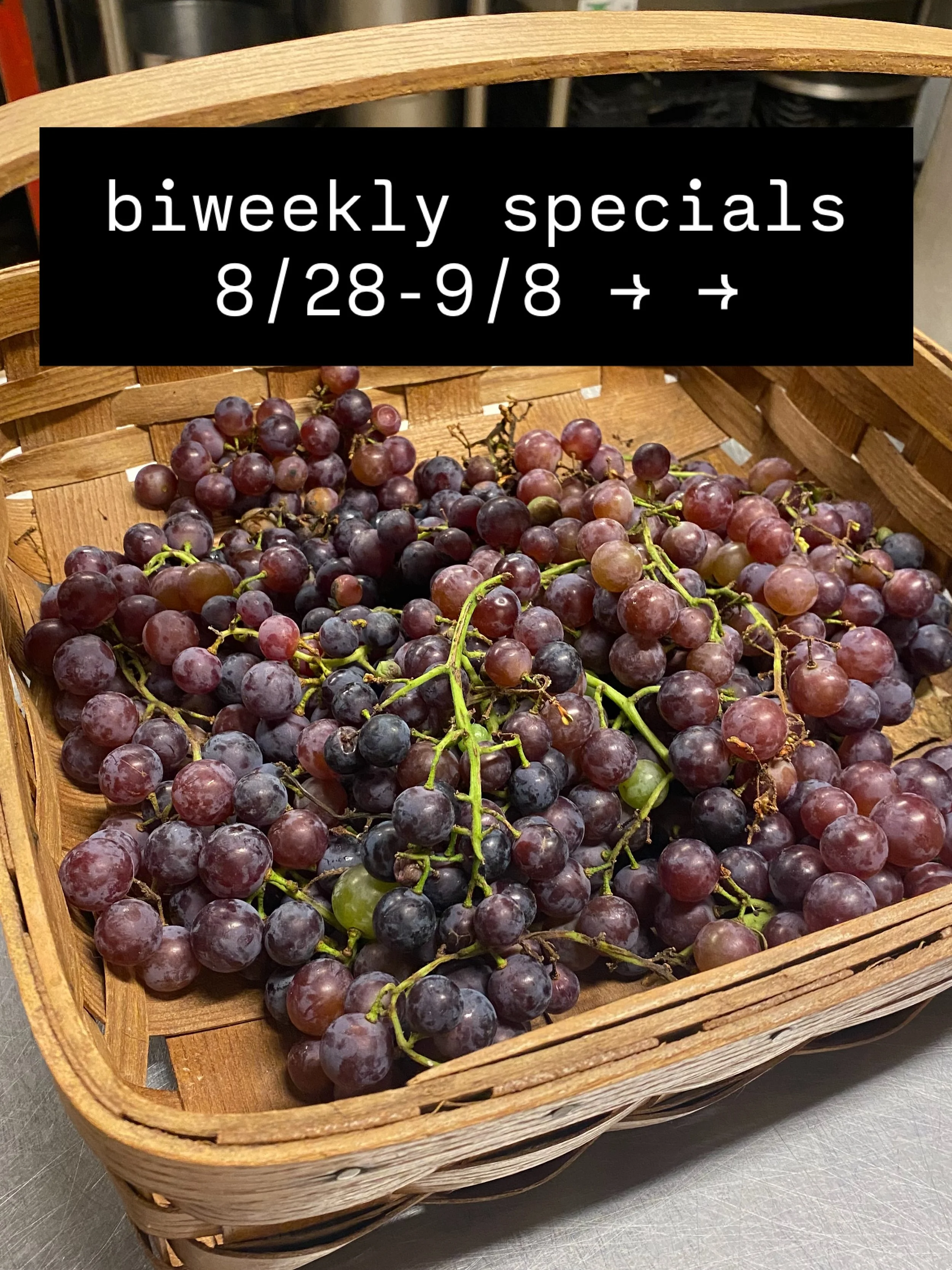 Late summer is the best time for produce, don&rsquo;t you think? Peppers from @plowbreakfarm are plentiful and varied; we&rsquo;re making chile relleno with beautiful poblanos. There&rsquo;s also a baked french toast with local peaches, plus PB &amp;