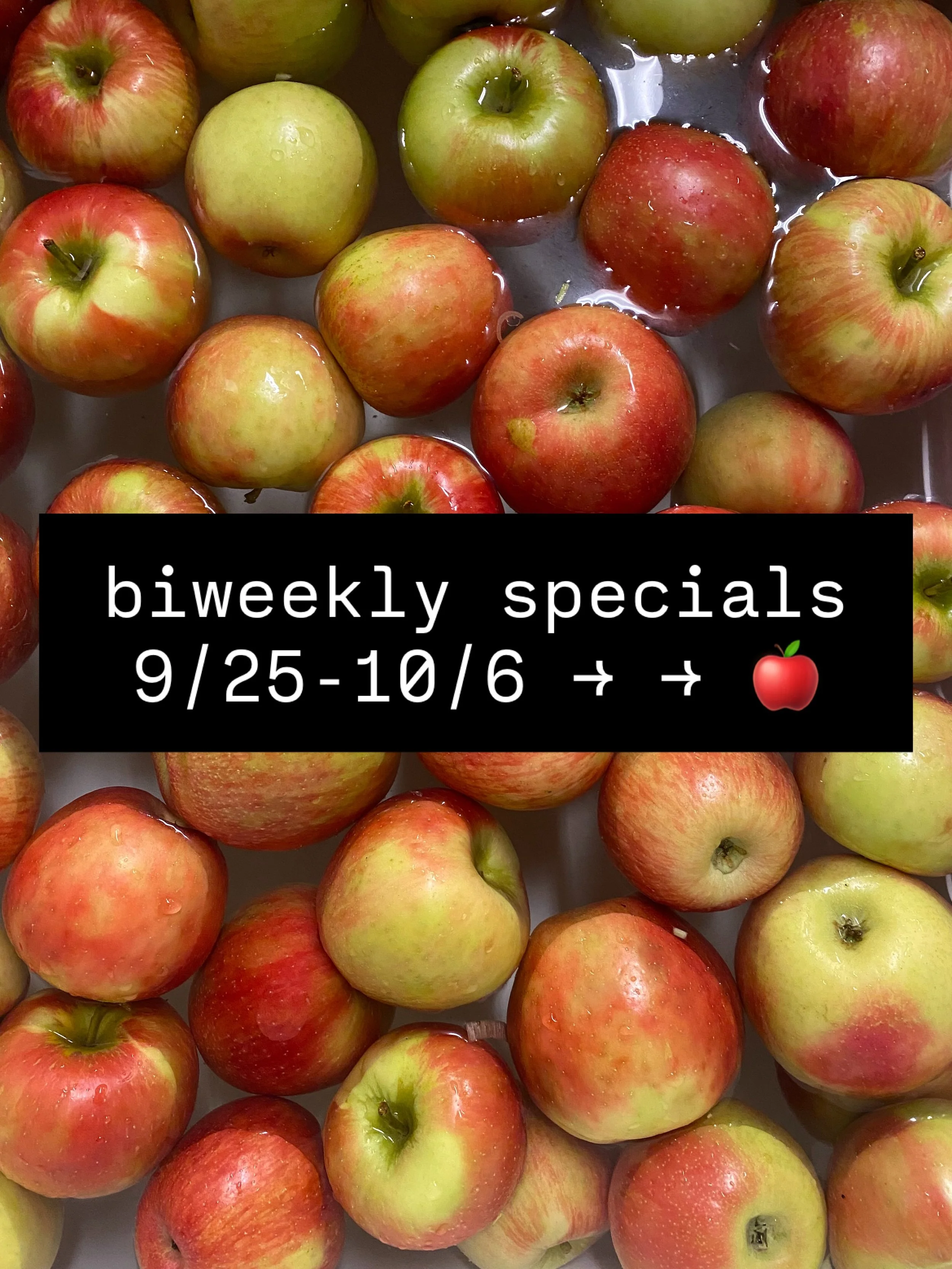Apple fest is here and so is our new crop of cafe specials! Apple butter &amp; roasted apples making star appearances, plus the very first glimpse of pumpkin spice muffins&hellip;. But don&rsquo;t sleep on the drink specials this week. Local grape so