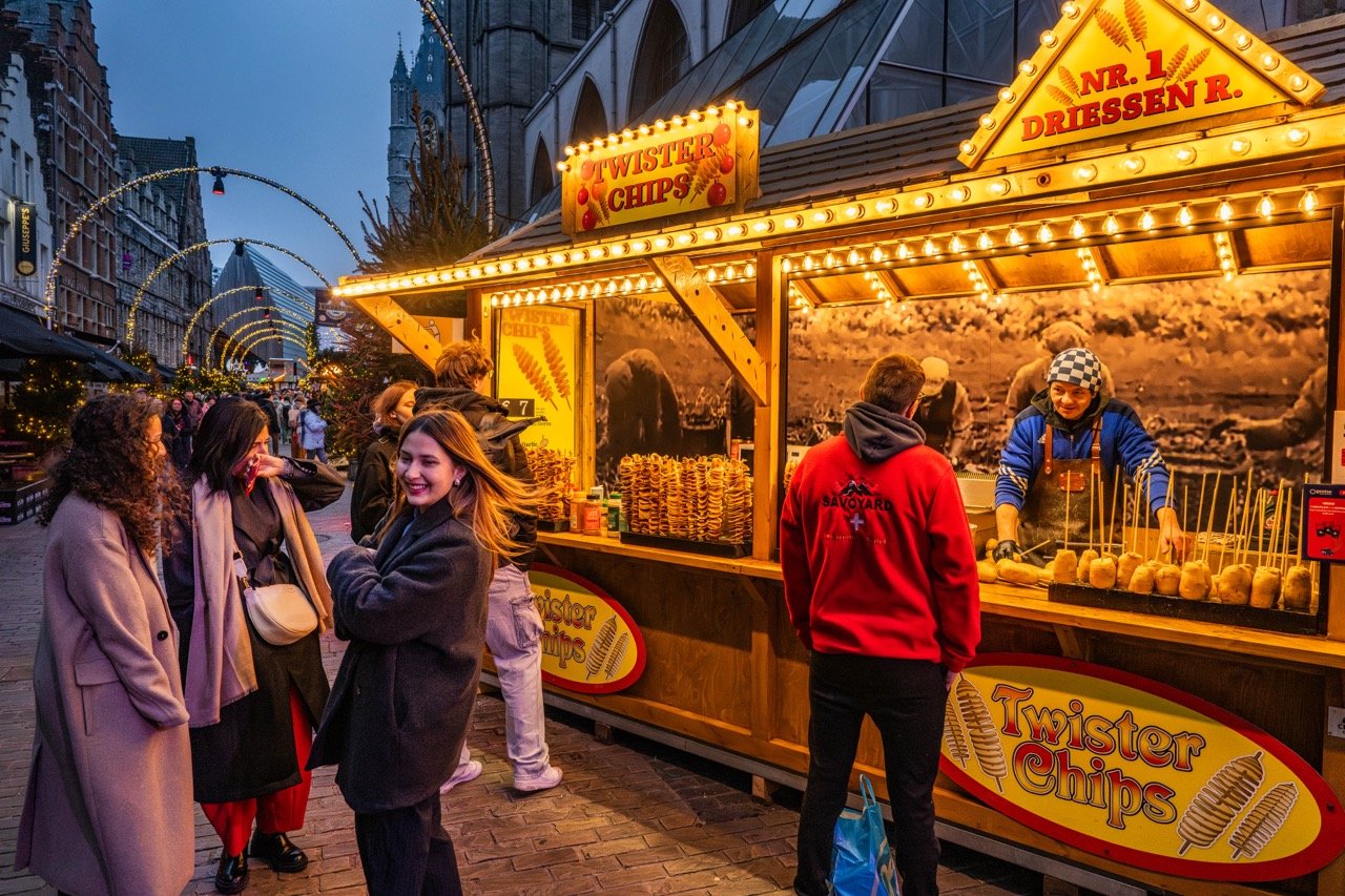 Kerstmarkt ofte Winterfeest in Gent.