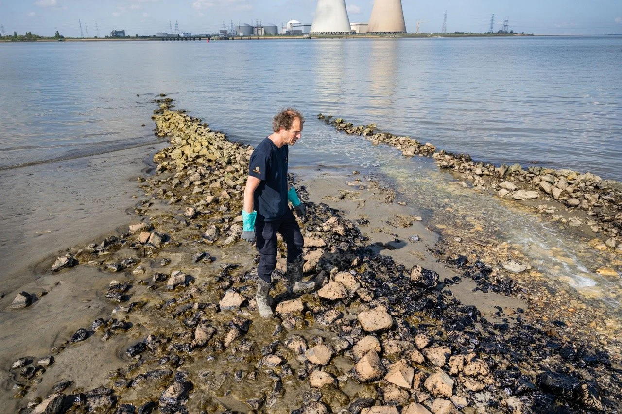 Olielek Antwerpse Haven.