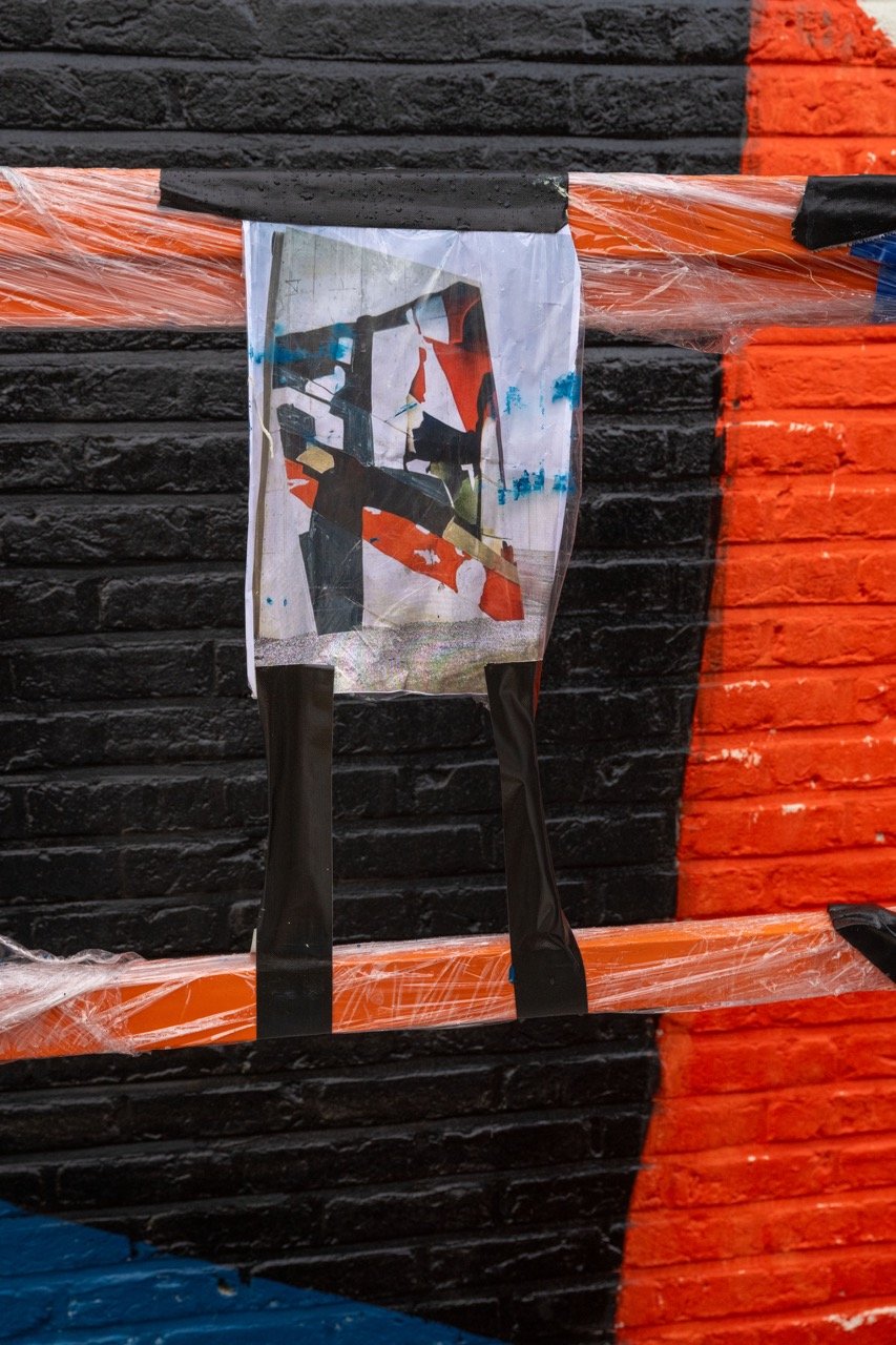 Muurschildering Matthias Schoenaerts en Koen van den Broek.