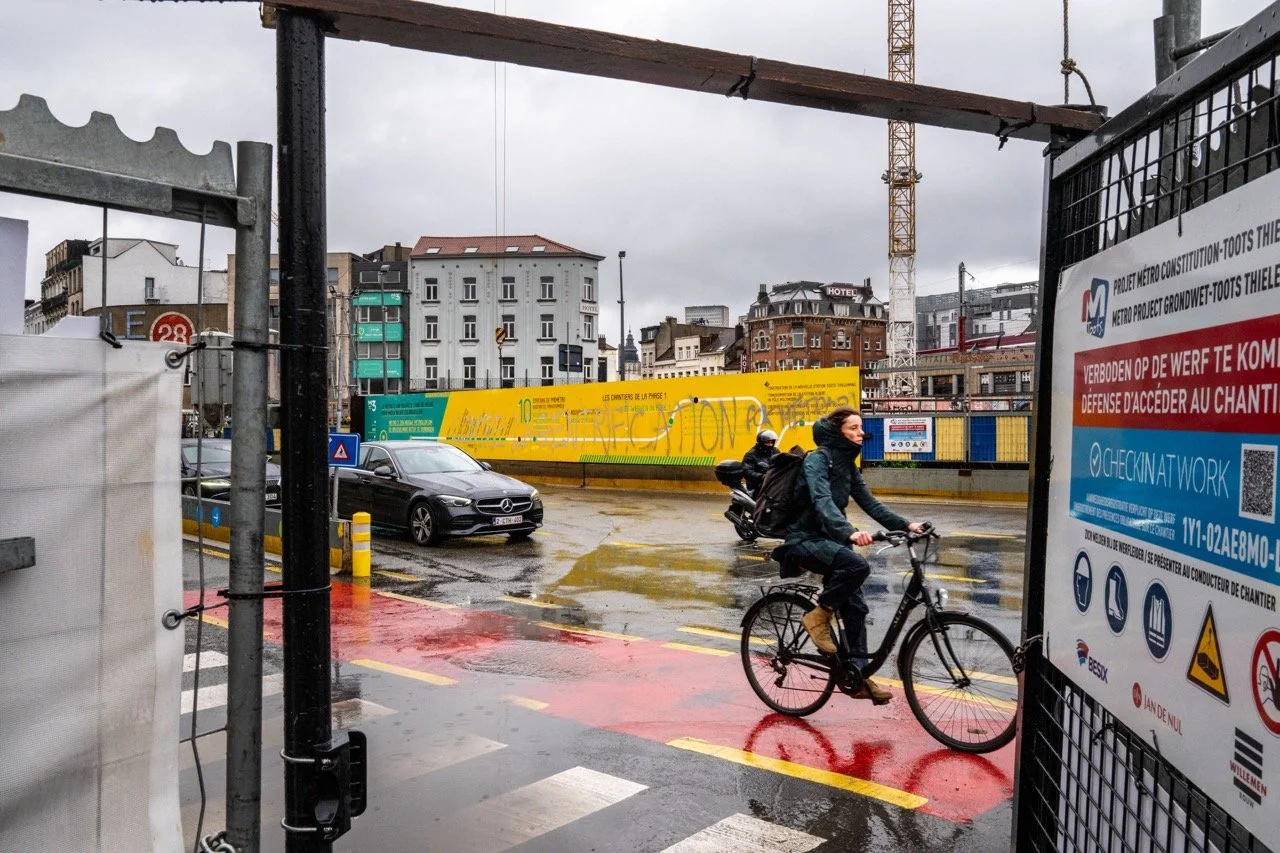 Werfbezoek nieuwe metro station Toots Thielemans.