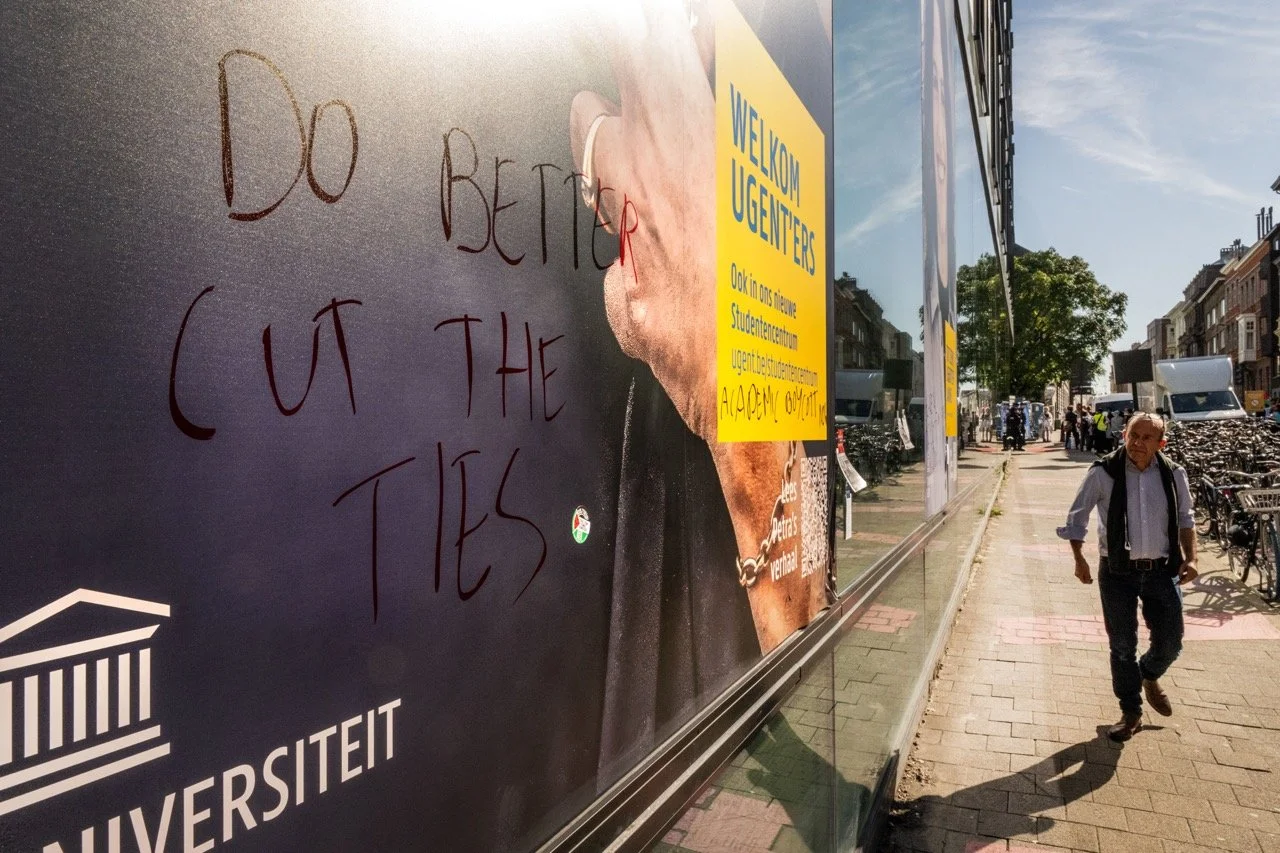 Protest aan UGent.