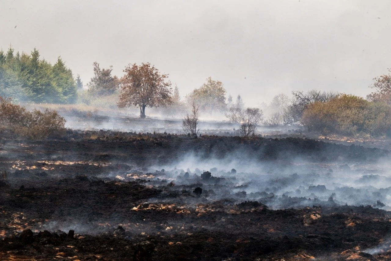 Brand in de Hoge Venen.