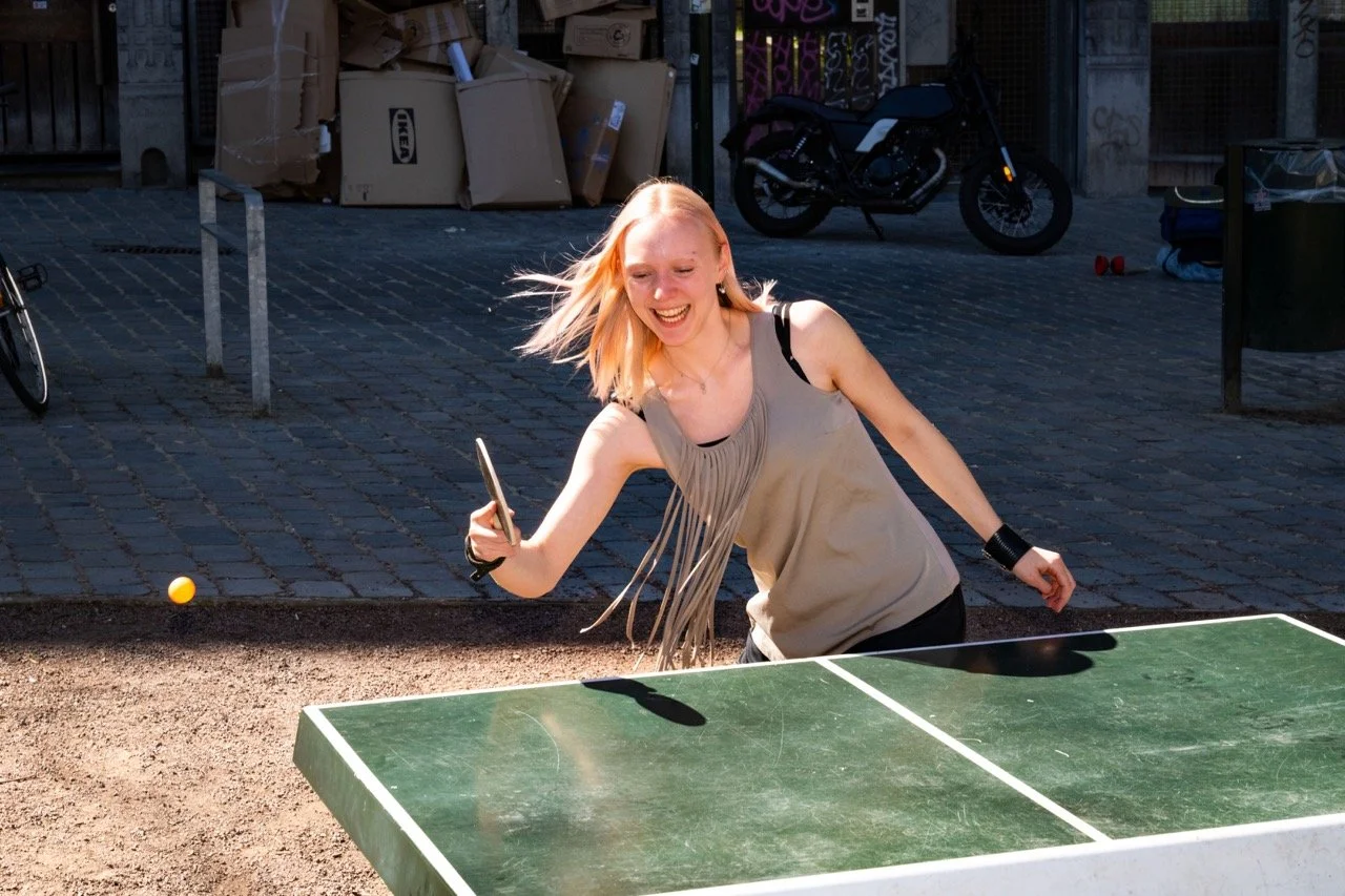 Pingpong in Brussel.