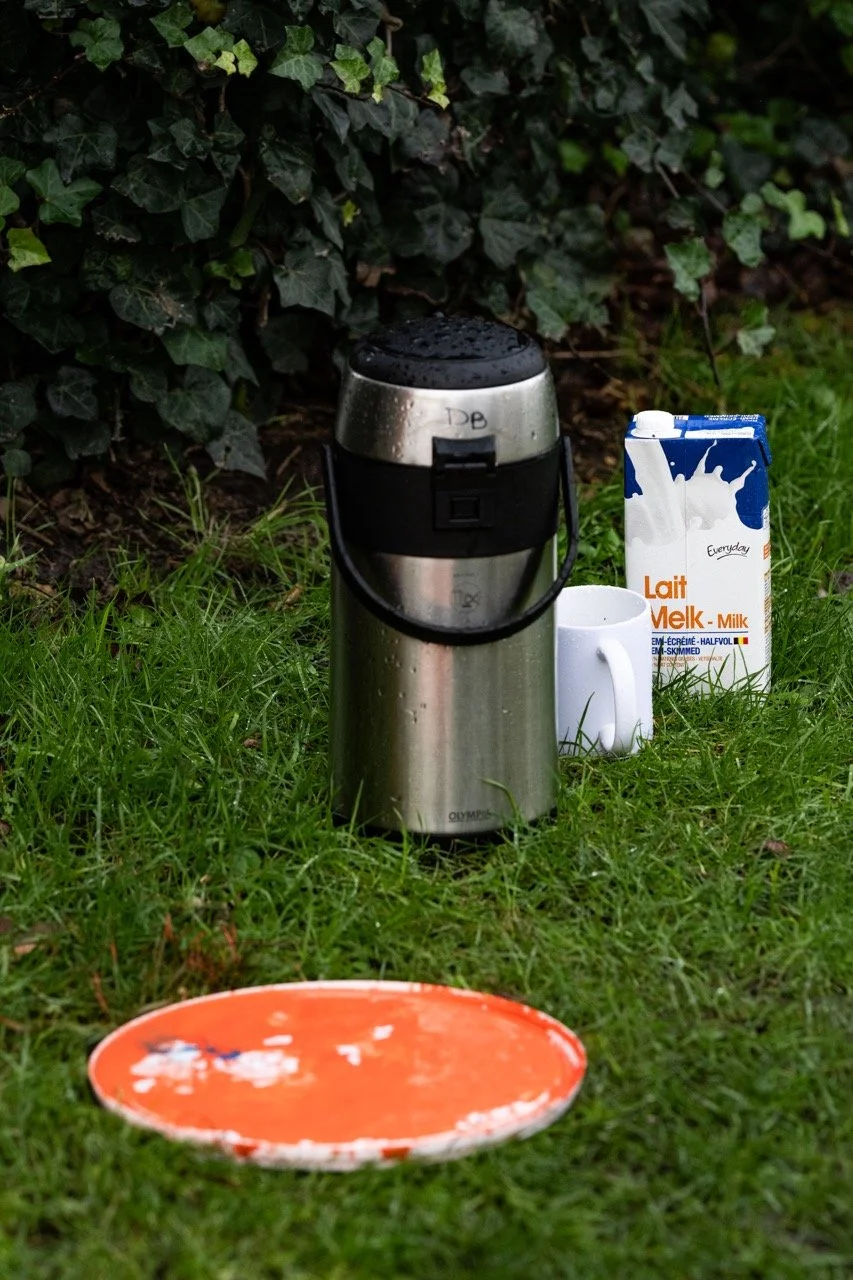Muurschildering Matthias Schoenaerts en Koen van den Broek.